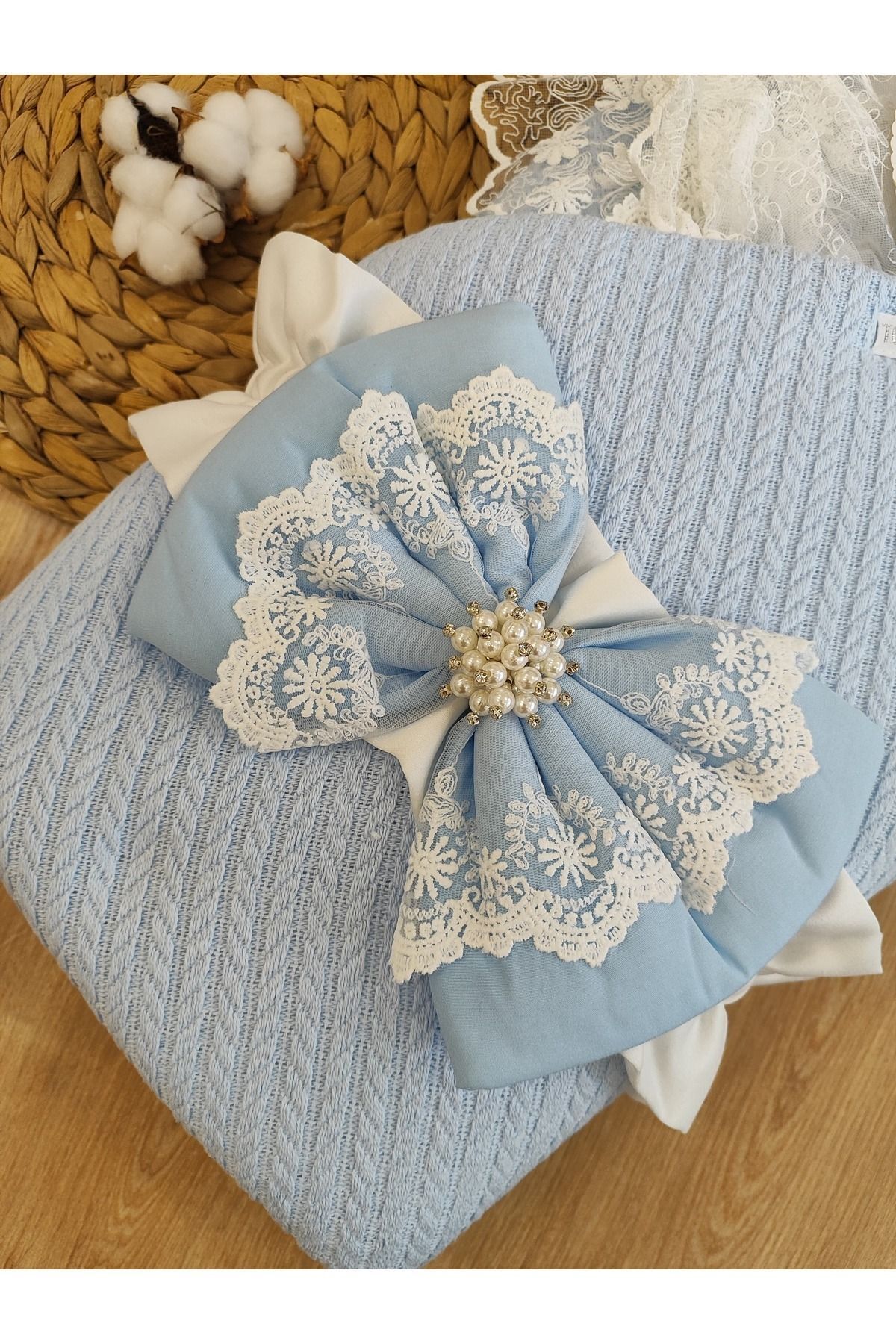 Tomuycuk Triko Örgü Bebek Kundağı Unisex Bebek Dış Kundak Battaniyesi Hastane Çıkışı Kundak Battaniye fotoğrafı 4 (önizleme)