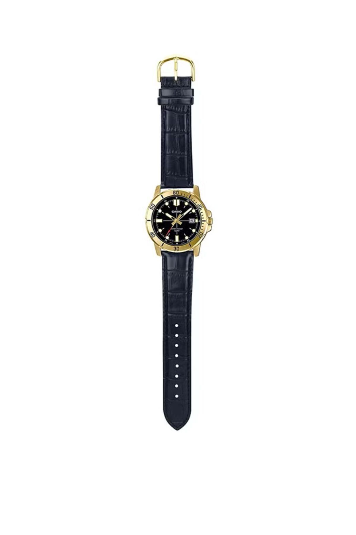Casio-Casio Men's Water Resistant Analog Watch MTP-VD01GL-1EVUDF - Black 4