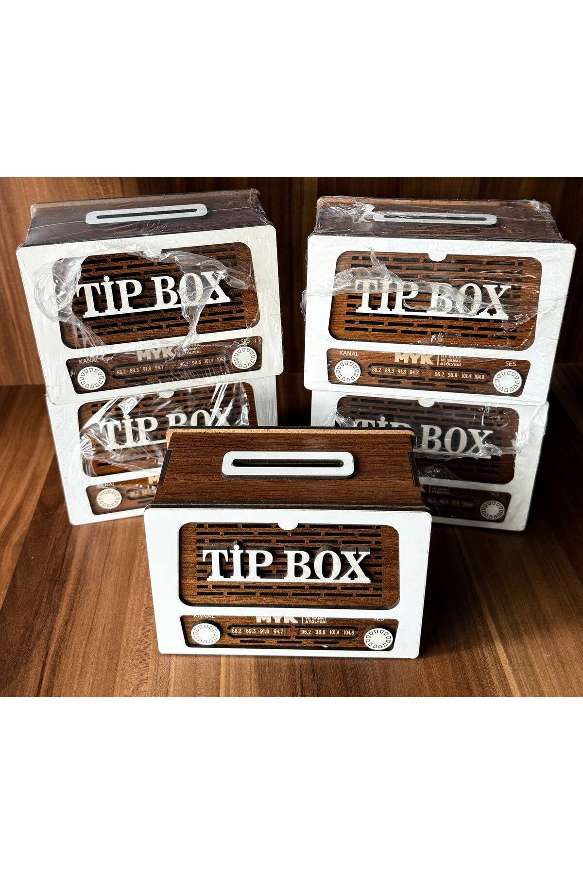 mykhediyevesanatatölyesi-Tip Box Tip Box and Piggy Bank (Pack of 5) Nostalgic Radio Look Tipbox 8