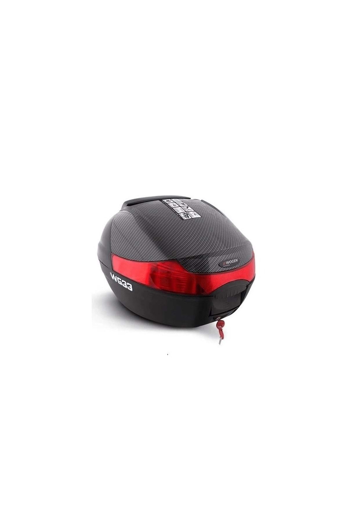 WOGEN MOTOSİKLET ÇANTASI 33LT. KARBON SİYAH