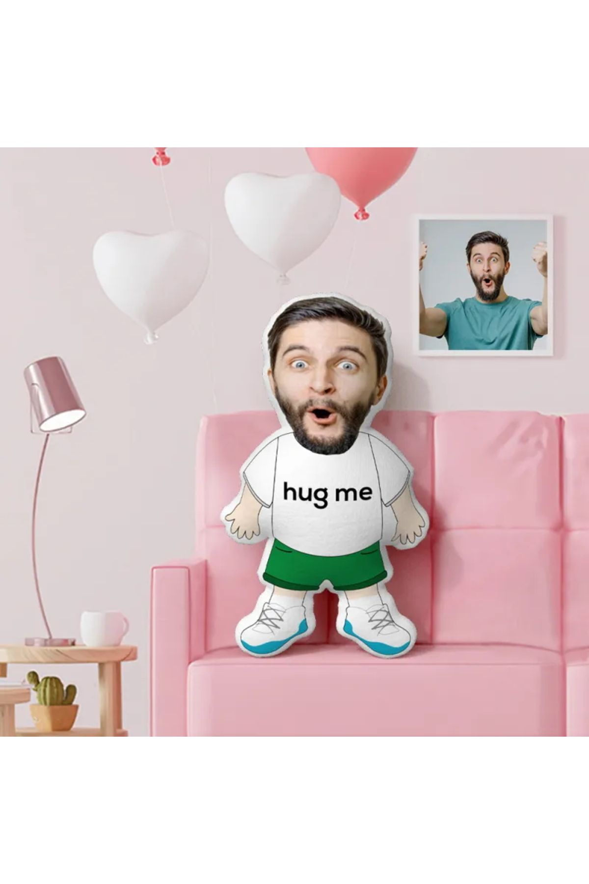Genel Markalar Kişiye Özel Hug Me Şekilli Oyuncak Yastık