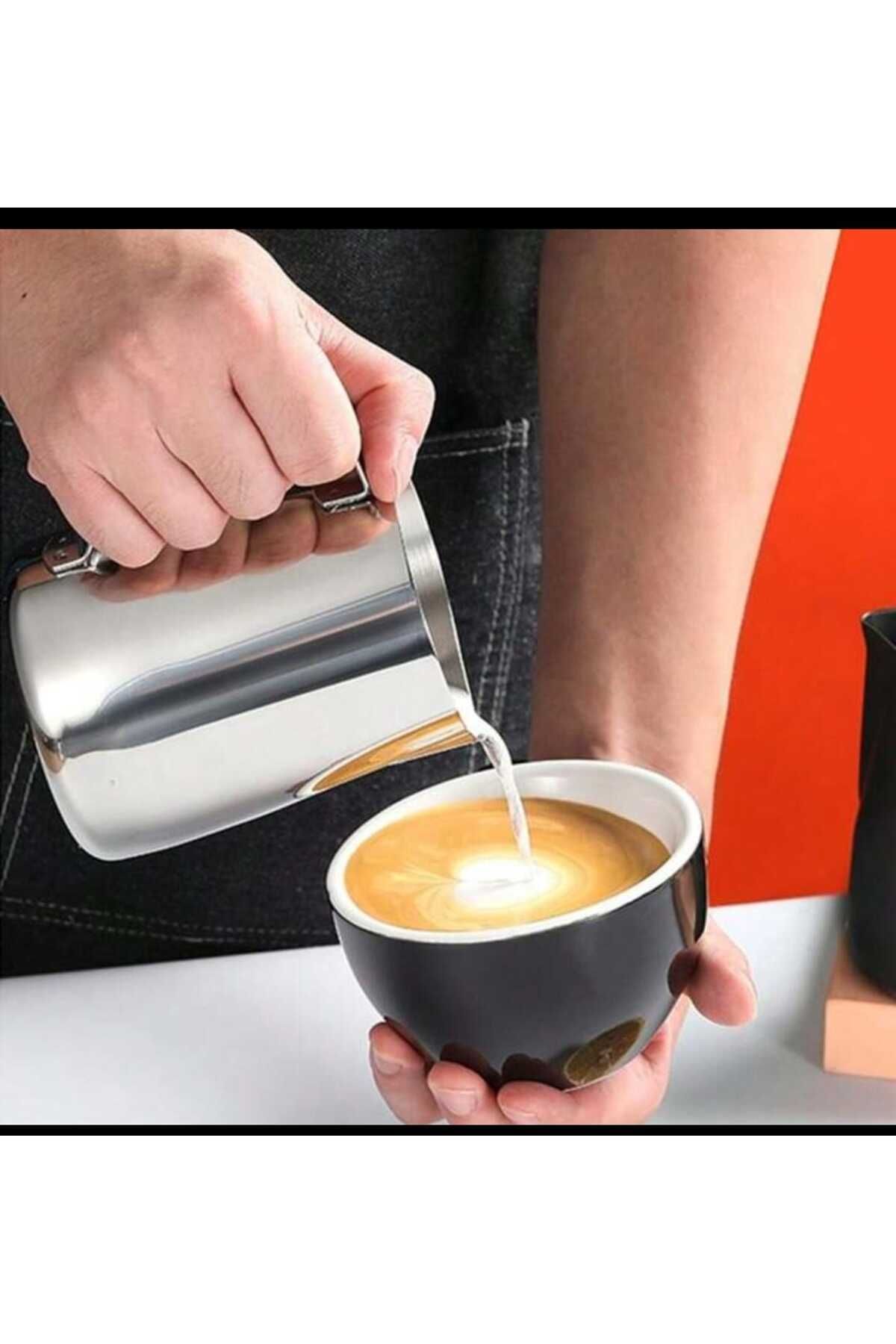 Generic-Stainless Steel Milk Frothing Pitcher for Espresso and Latte Steam 600ml 8