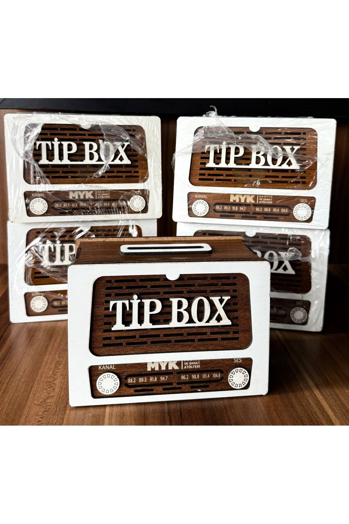 mykhediyevesanatatölyesi-Tip Box Tip Box and Piggy Bank (Pack of 5) Nostalgic Radio Look Tipbox 4