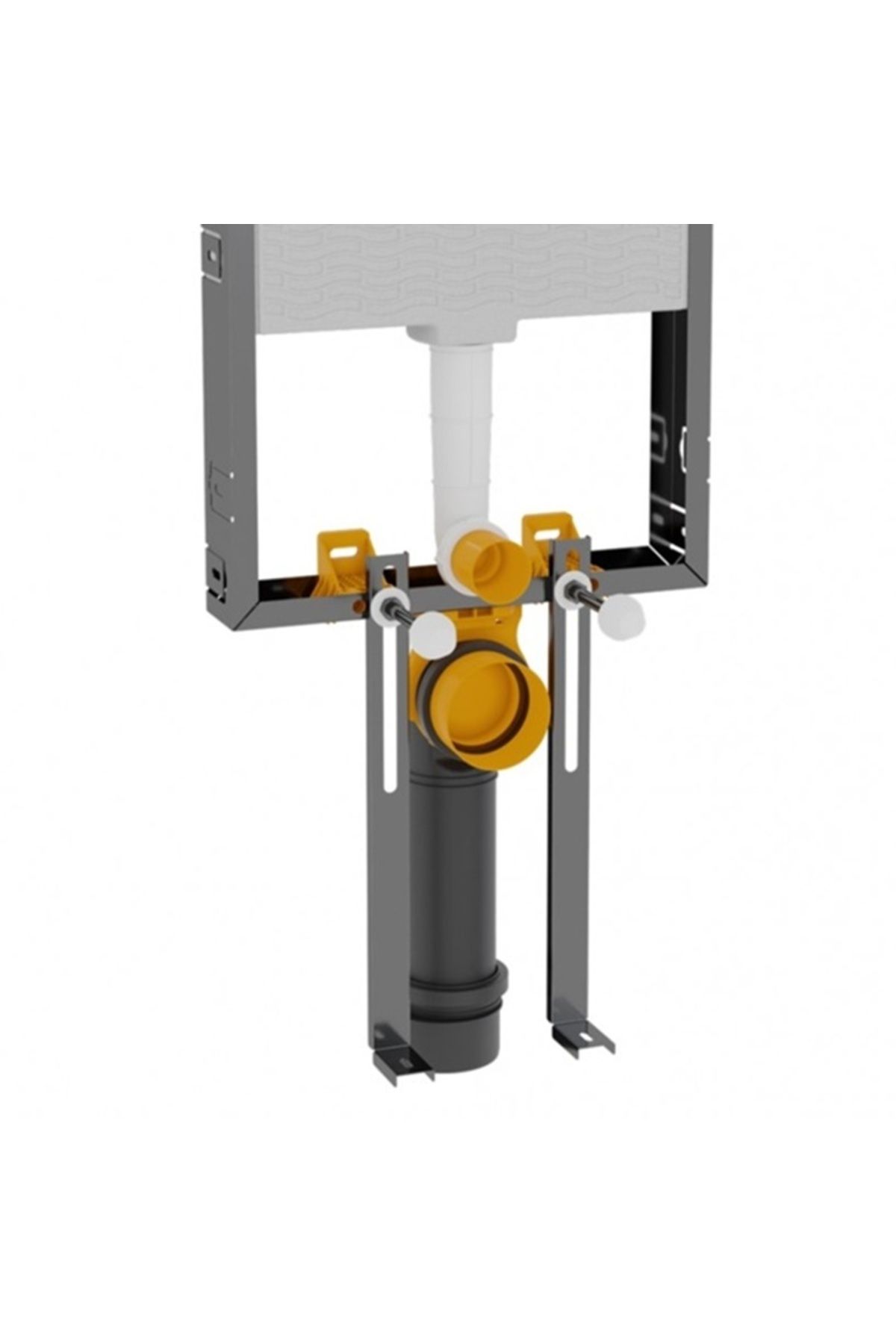 MEGA-Concealed WC cistern for masonry walls, with chrome-plated flush plate included 3