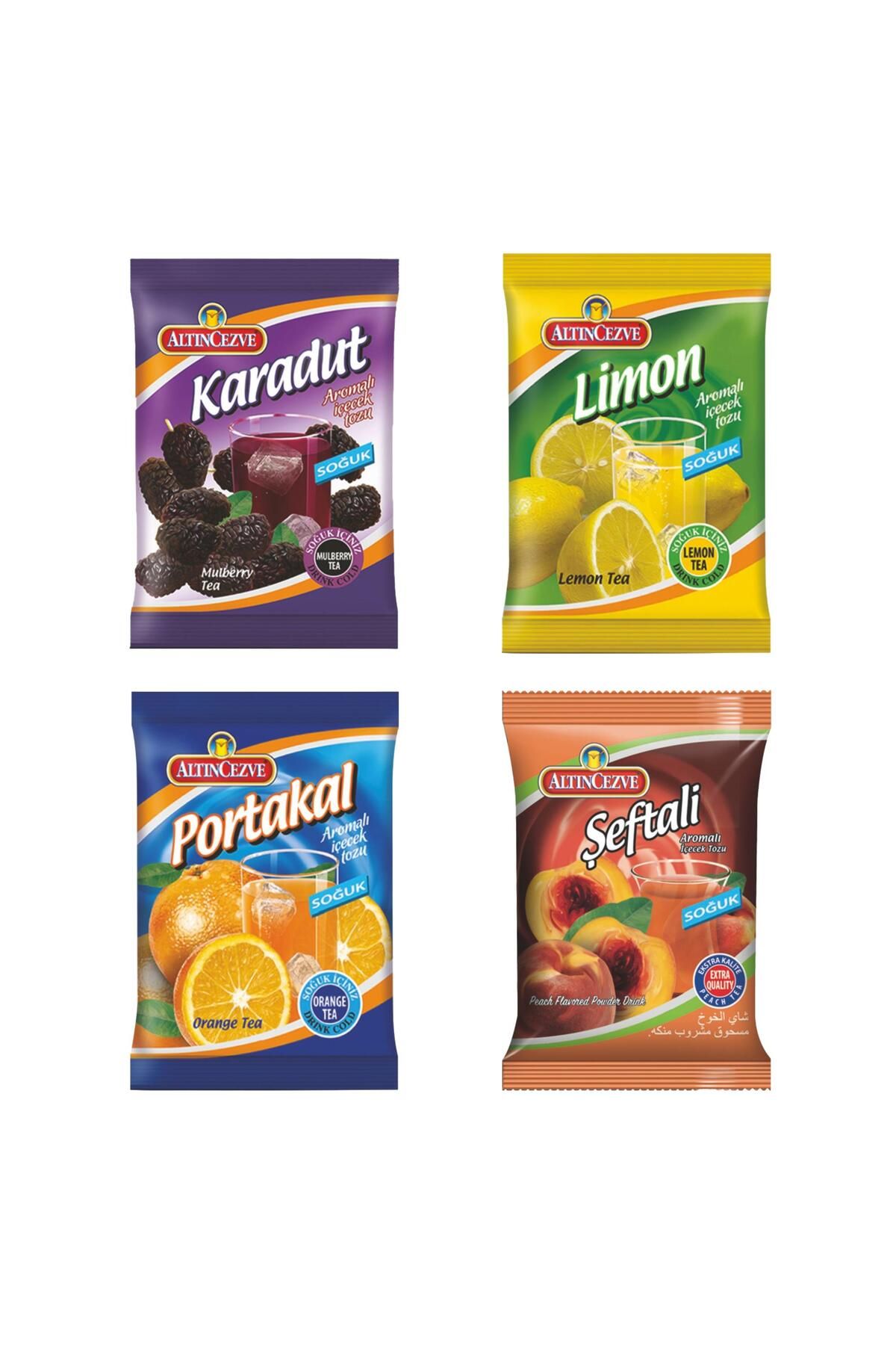 Altıncezve Şeftali-karadut-limon-portakal Toz Içecek Soğuk - 450 gr - 4lü Paket