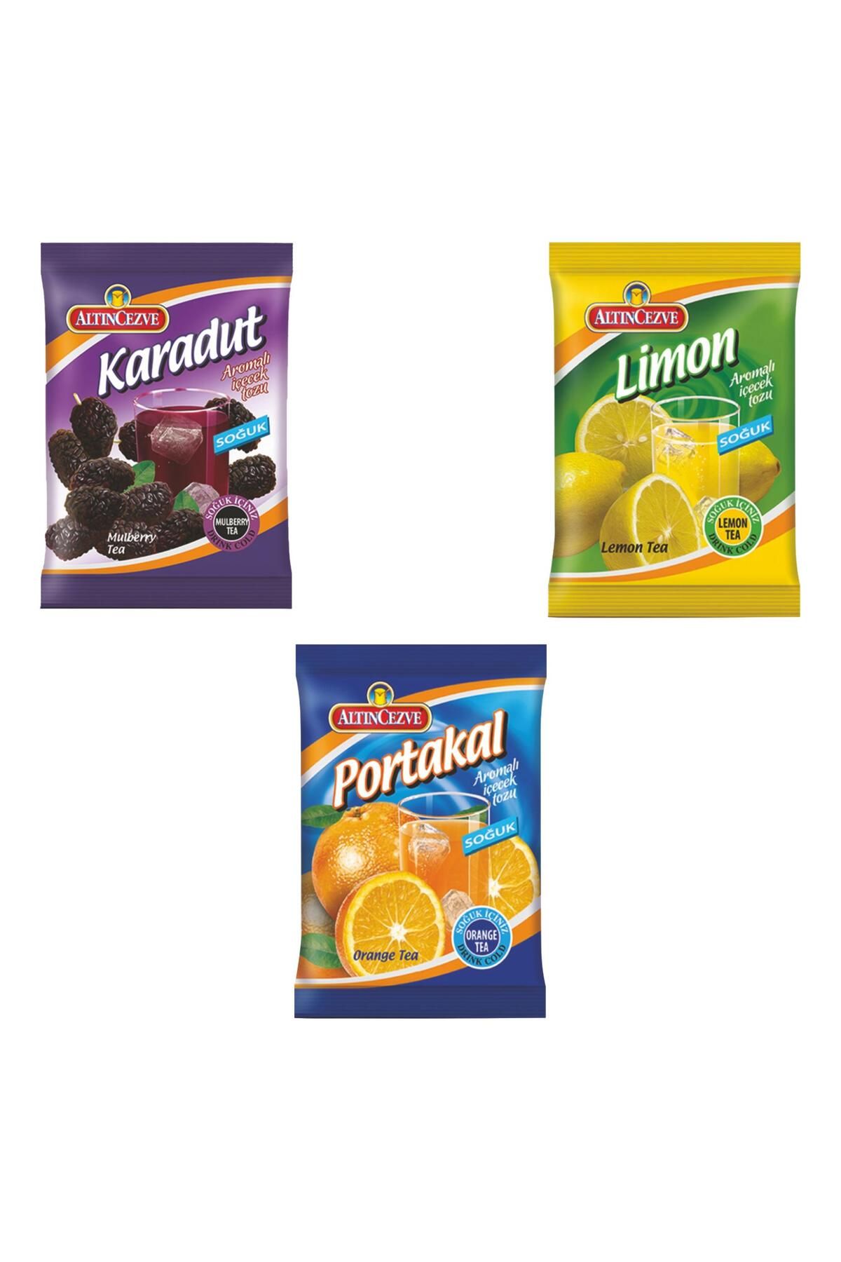 Altıncezve Karadut-Limon-Portakal Toz İçecek Soğuk - 450 gr - 3LÜ PAKET
