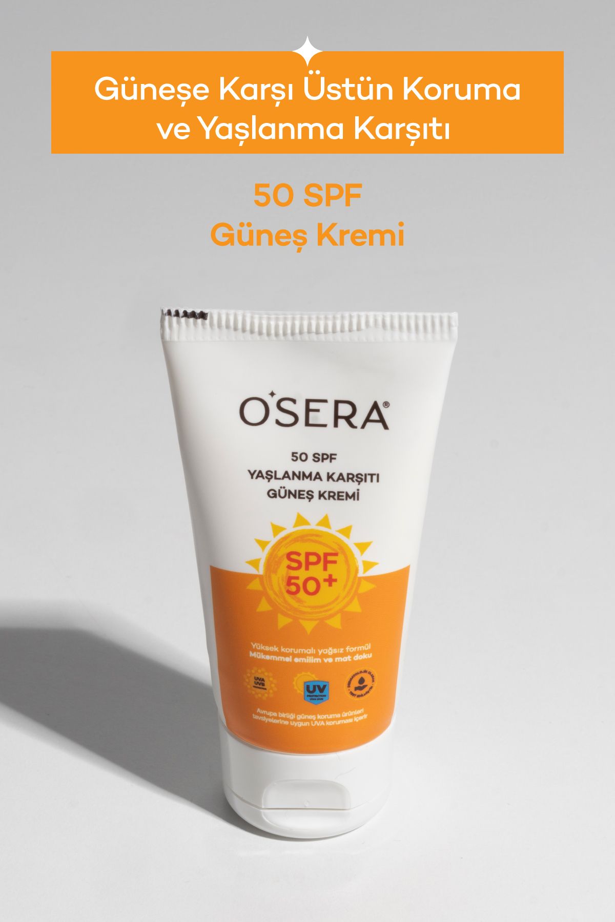 OSERA Spf 50 Leke Karşıtı Yüksek Koruyucu Yüz Güneş Kremi 50 ml Yaşlanma Karşıtı