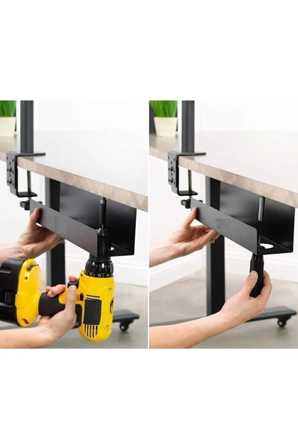 MMTGLOBAL-Cable Management Shelf Suitable for Desks Under Desk Cable Management Tray Under Desk Cable Organizer 3