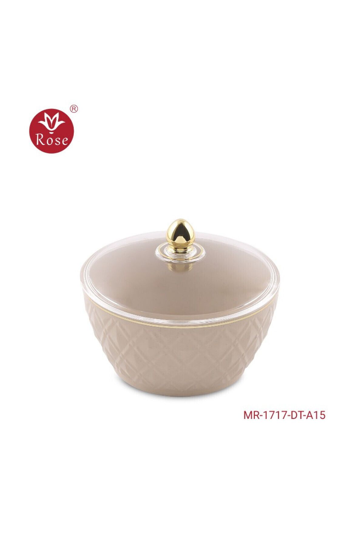 Rose-Mr-1717-وعاء تمر مع غطاء روز (7*14)سم 2
