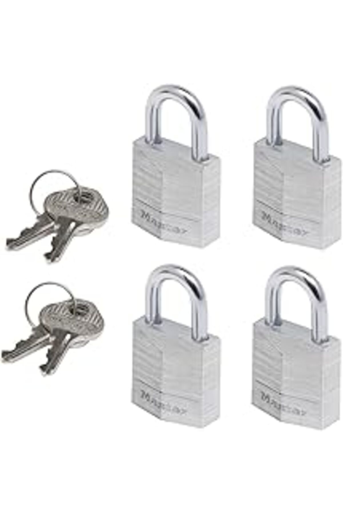 NETWORK ART Master Lock Küçük Asma Kilitler [4'Lü Set] [Aynı Kilit? End] 9120Eurqnop — Sırt Çantaları, Bavul,