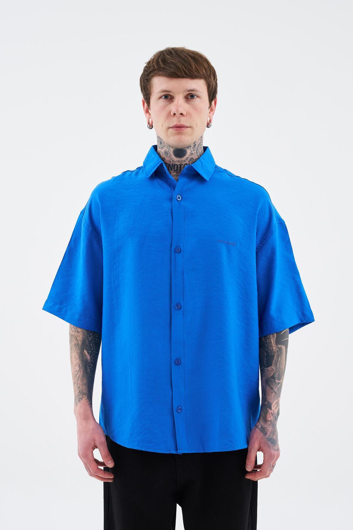 Machinist-Men's Basic Saks Blue Shirt 5