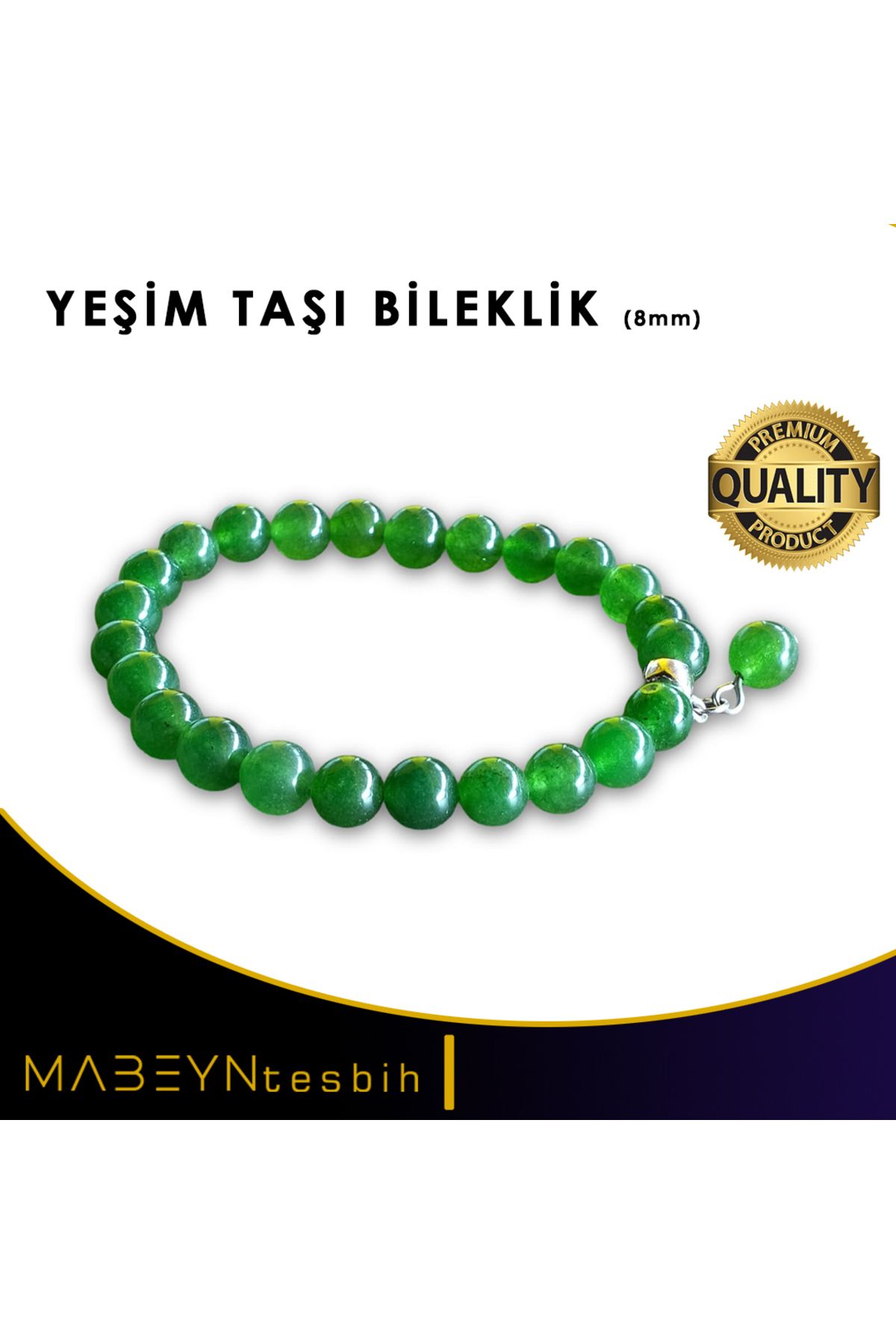 Mabeyn YEŞİM TAŞI BİLEKLİĞİ - 8 MM