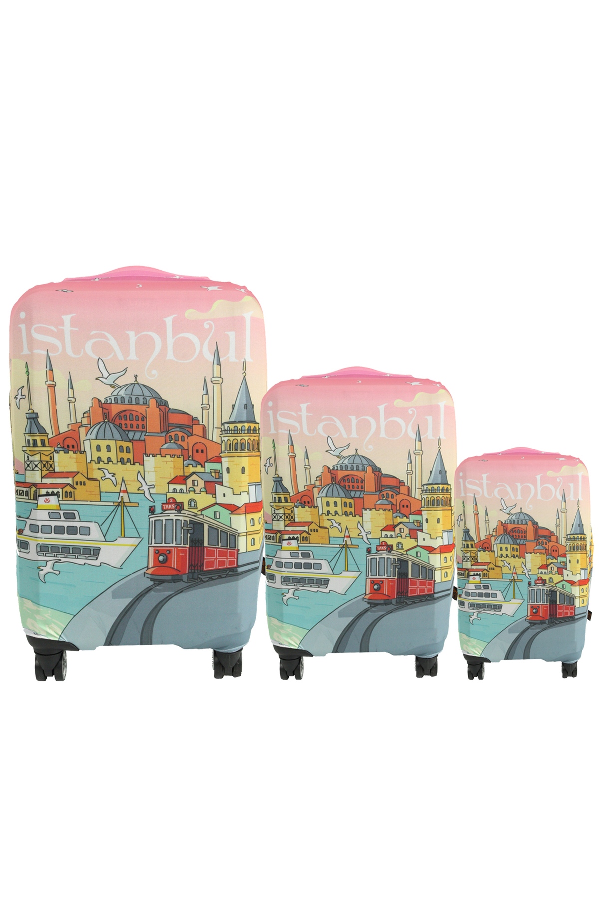 (My#115 Istanbul 1) SHEATH SET FOR SUITCASES (CABIN MEDIUM and LARGE)