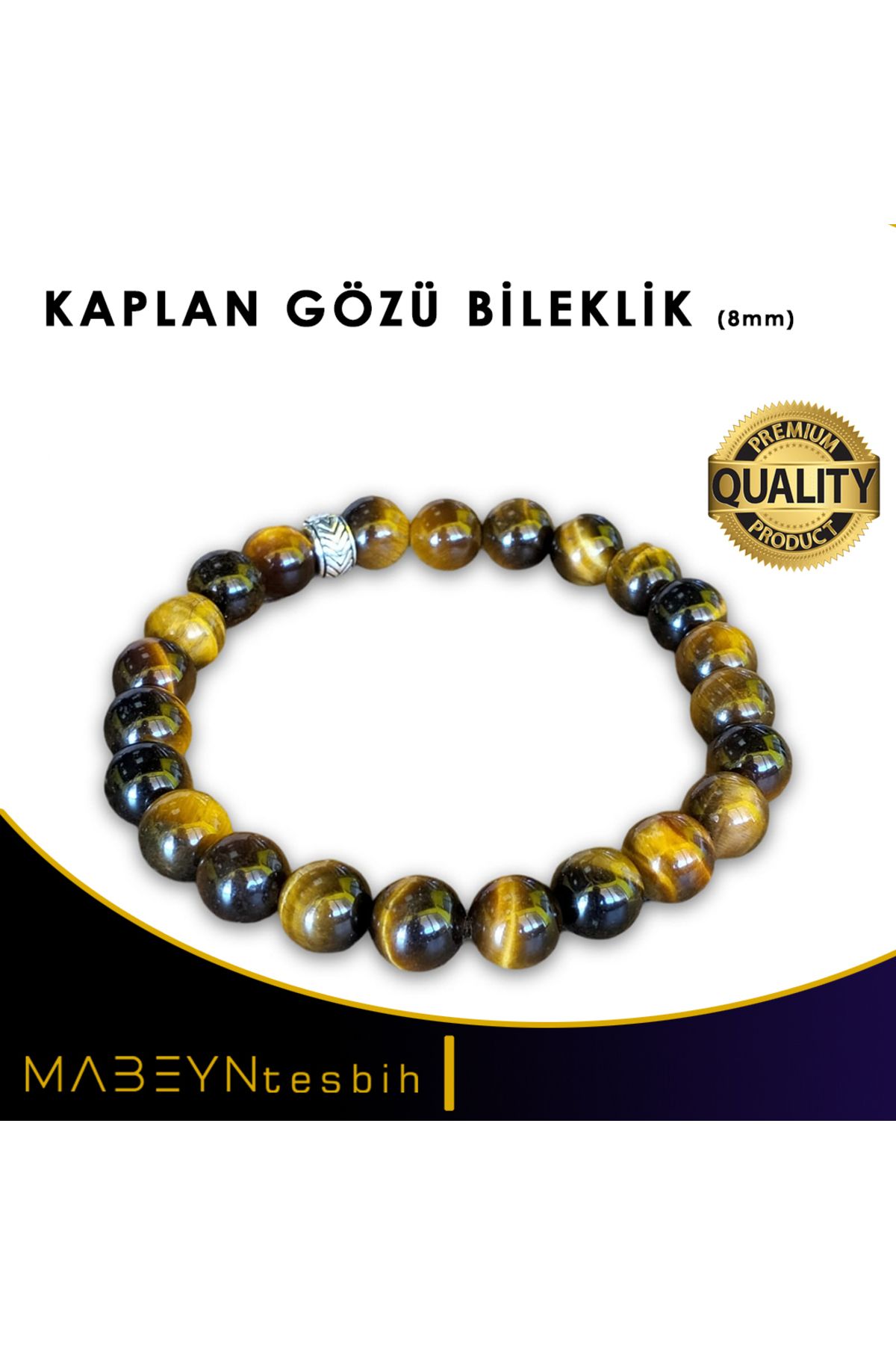 Mabeyn KAPLANGÖZÜ TAŞI BİLEKLİĞİ - 8 MM