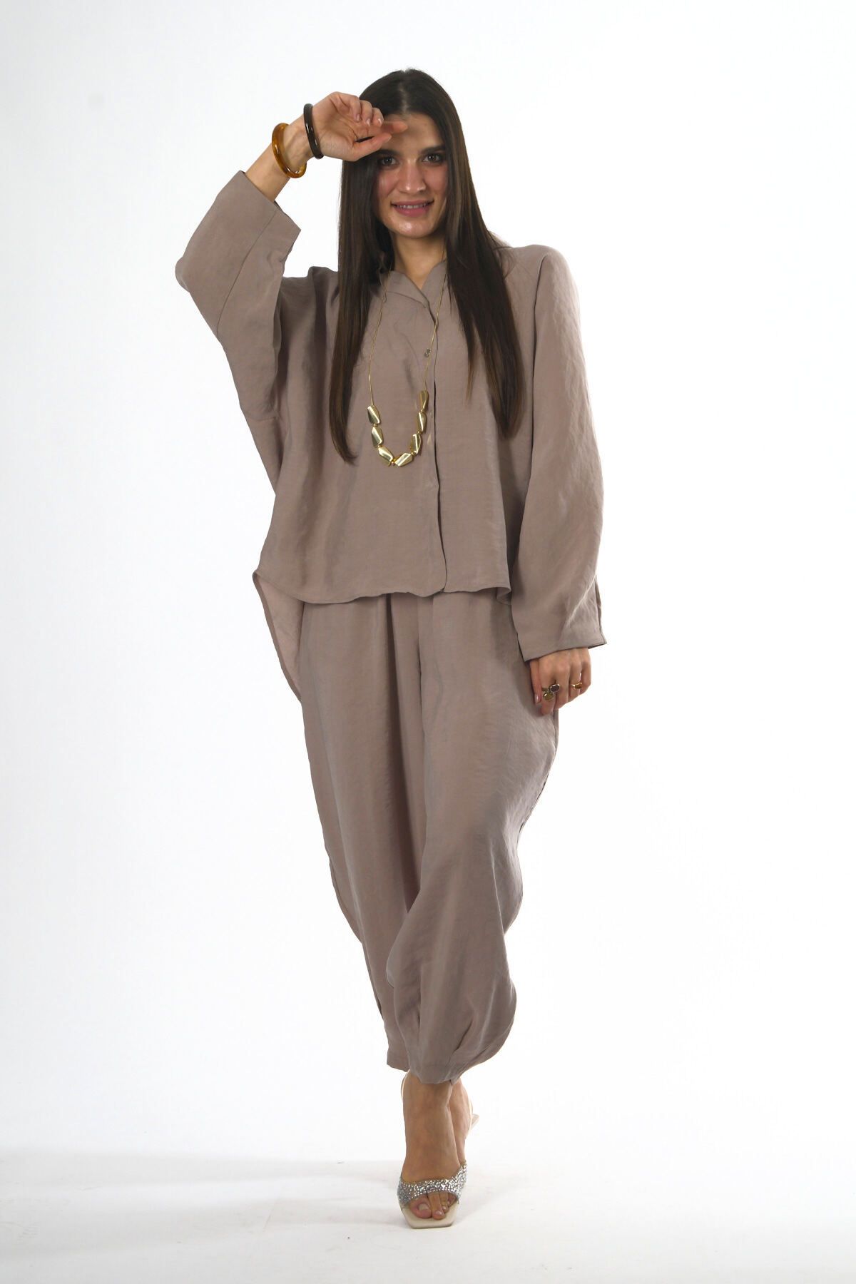 ABBRA-Women's Modal Slouchy Shirt Set 5