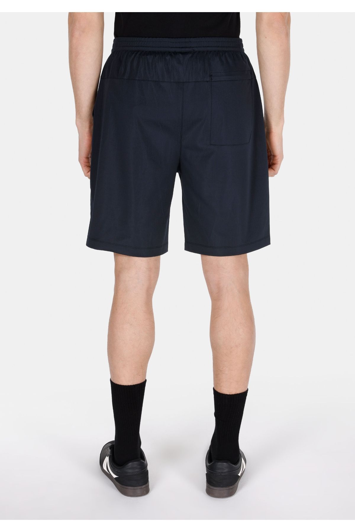 Colin's-Pantaloni scurți negri pentru bărbați, cu talie medie, cu croiala normală 2