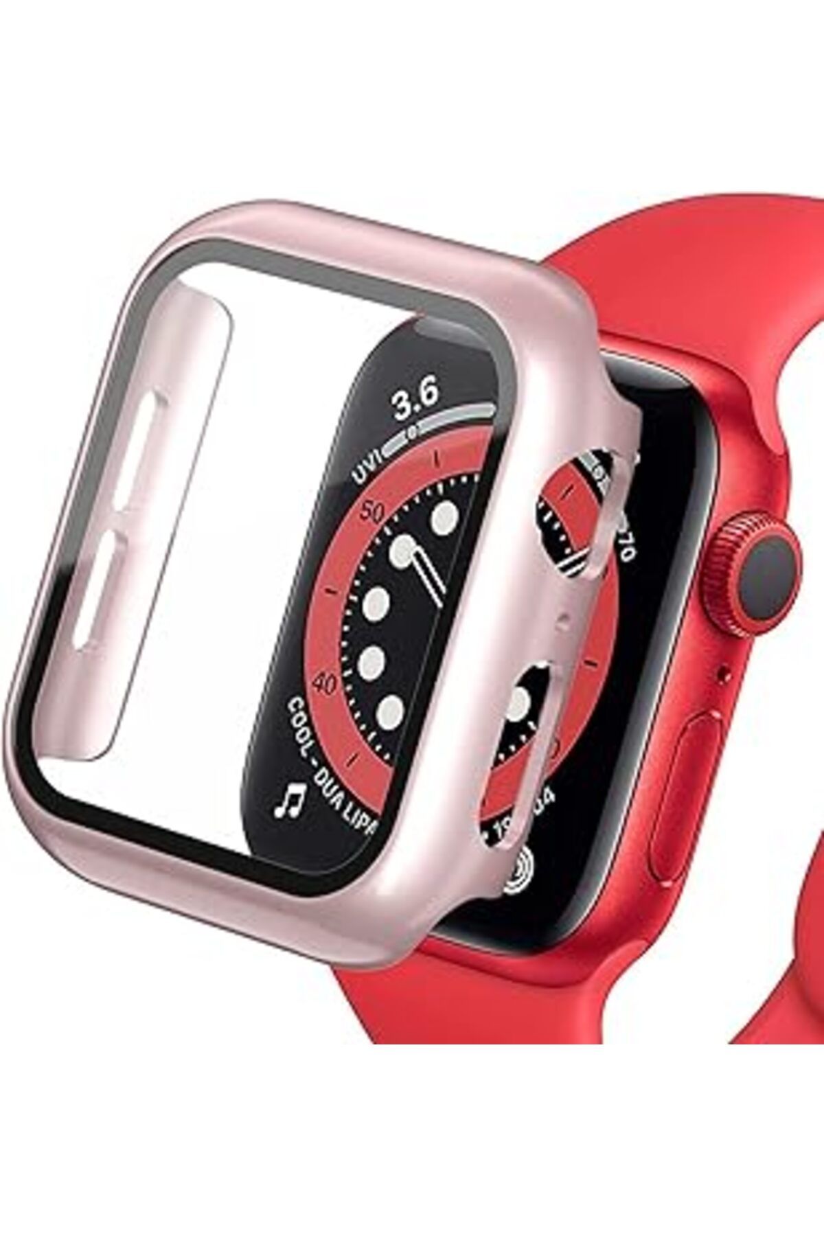 robotrend Minesk Apple Watch Ile Uyumlu 38 Mm Ekran Koruyuculu 360 Derece Koruma (Rose)
