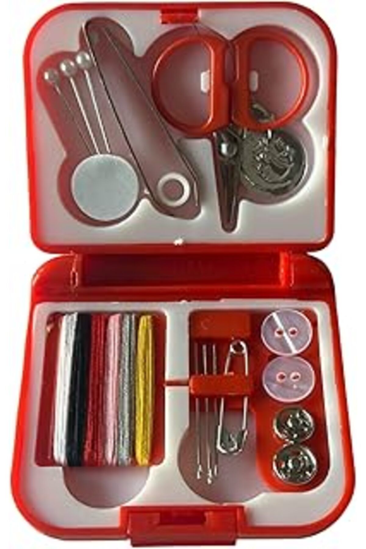 Hepta Collection Dikiş Organizatörü Mini Dikiş Seti Seyahat Dikiş Kiti Taşınabilir Dikiş Setibukiro (KIRMIZI)