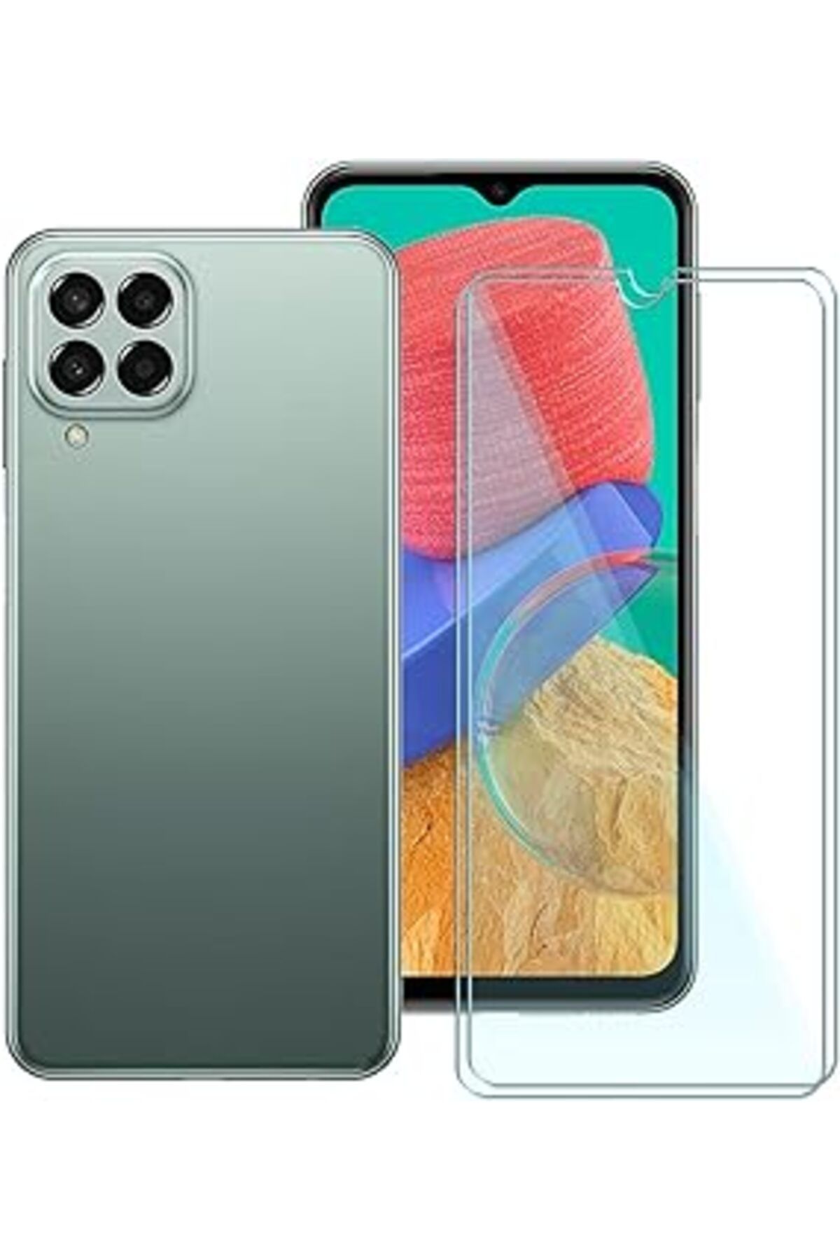 TBSProjects Cxkj Ekran Koruyucu Uyumlu Samsung Galaxy M33 5G (6.60 İnç),2 Yaprak Şeffaf Cam Ekran Koruyucu 9H S