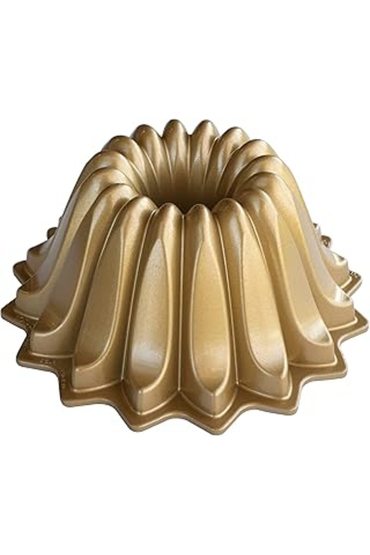 NETWORK ART Nordicware kek kalıbı pasta kalıbı-Lotus, alüminyum, altın, 21,6 x 21,6 x 9,5 cm
