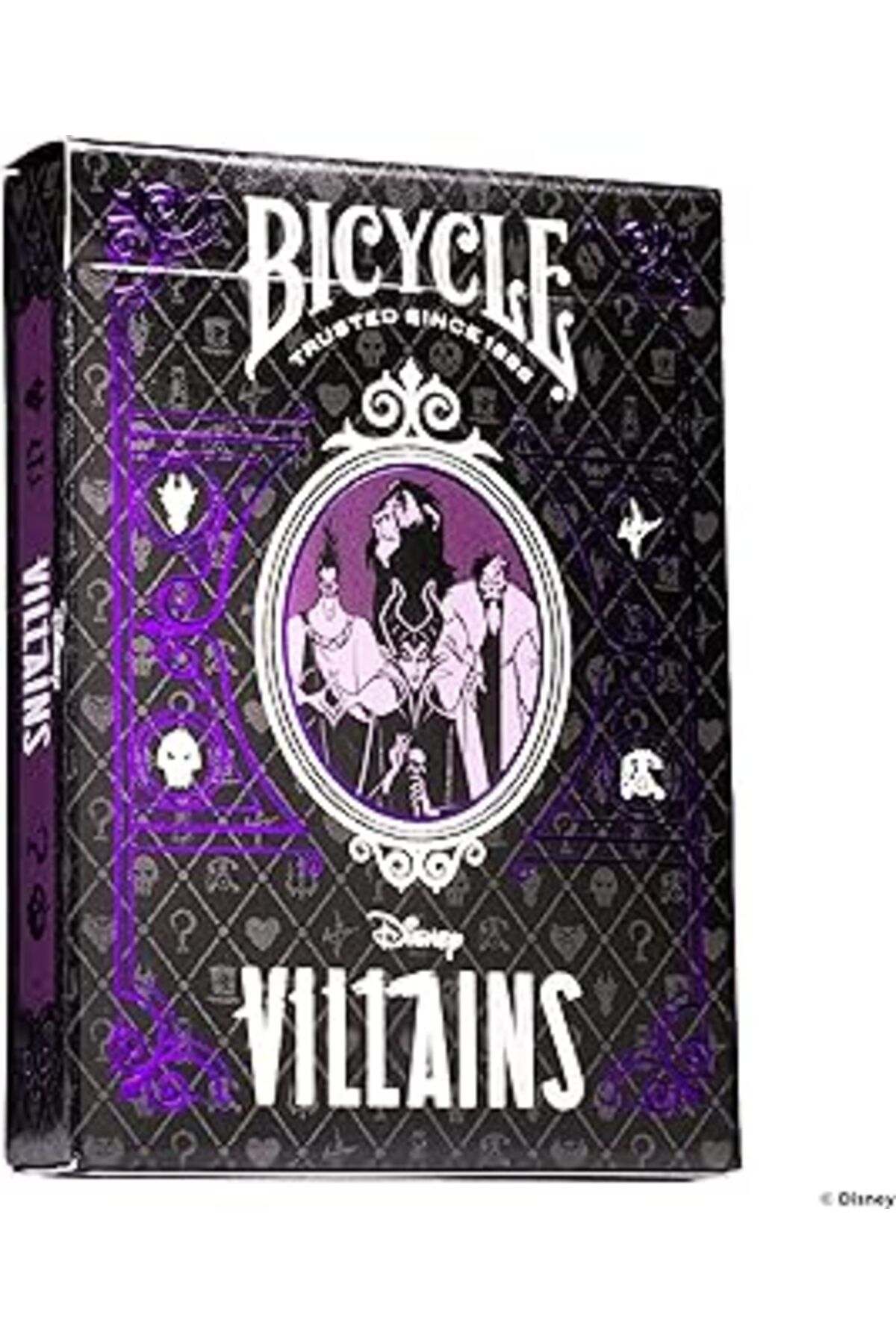 Mu Art Ahşap Bicycle® Disney Villains Oyun Kartları – Yeşil Veya Mor