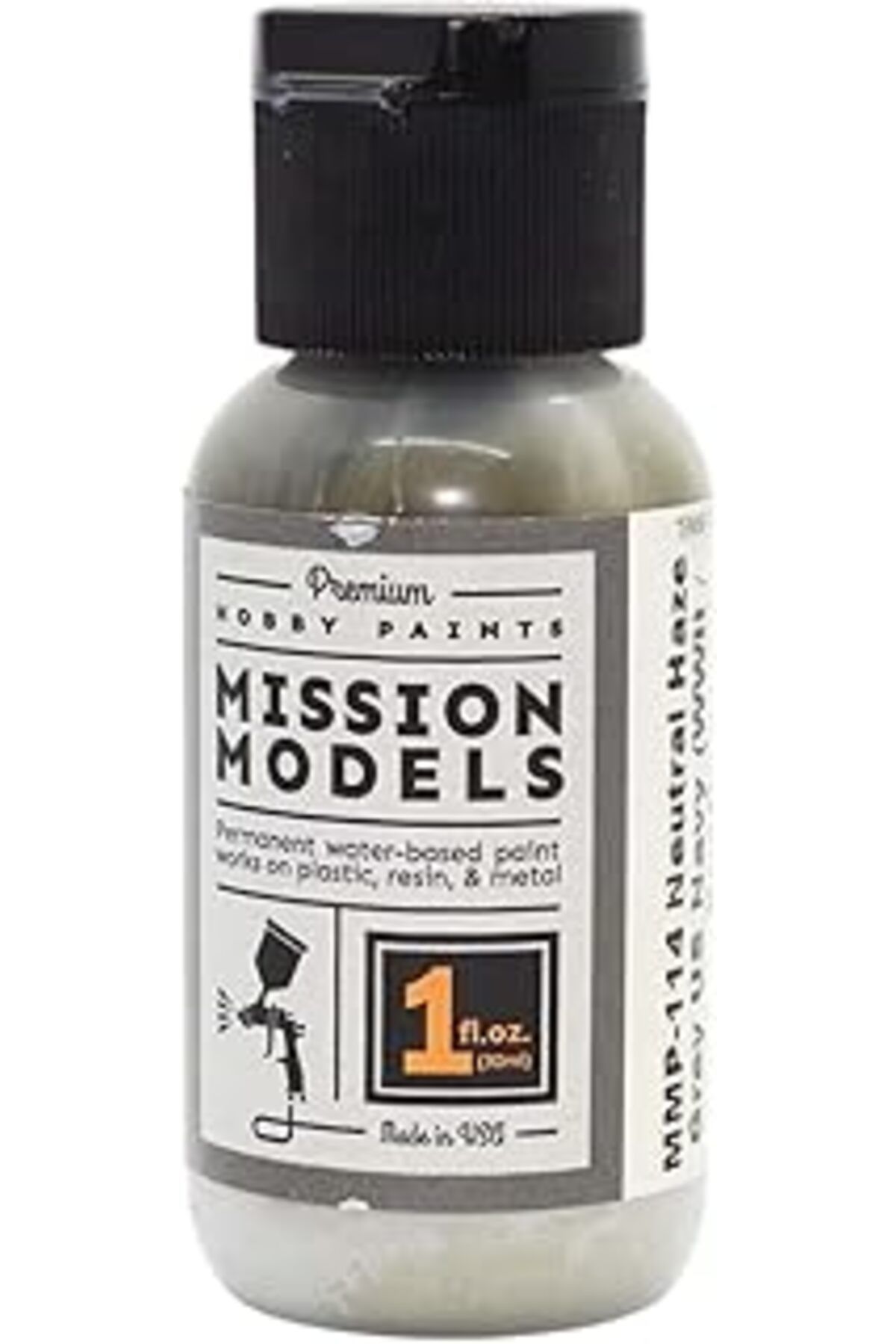 NETWORK ART MISSION MODELS Modelleri MMP-114 Nötr Haze Gri ABD Donanması WWII / Post Akrilik Boya 1 oz (30 ml)
