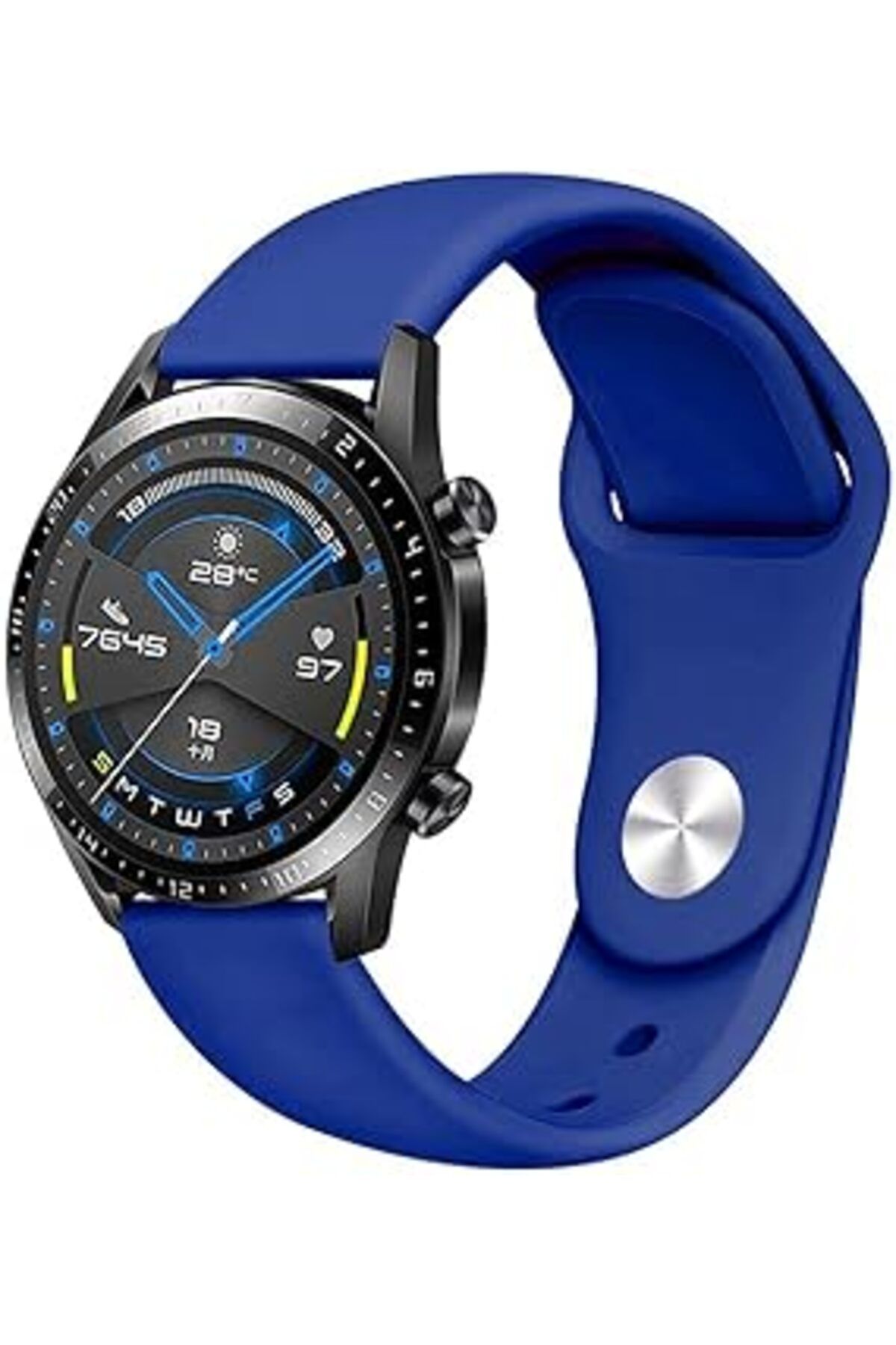 Mu Art Ahşap Kordon Kayış Silikon Spor Kordon Mavi Watch Gt2 Pro Gt 2E Gt 42Mm Gt 46Mm Gt2 46Mm Watch 2 Honor Wa