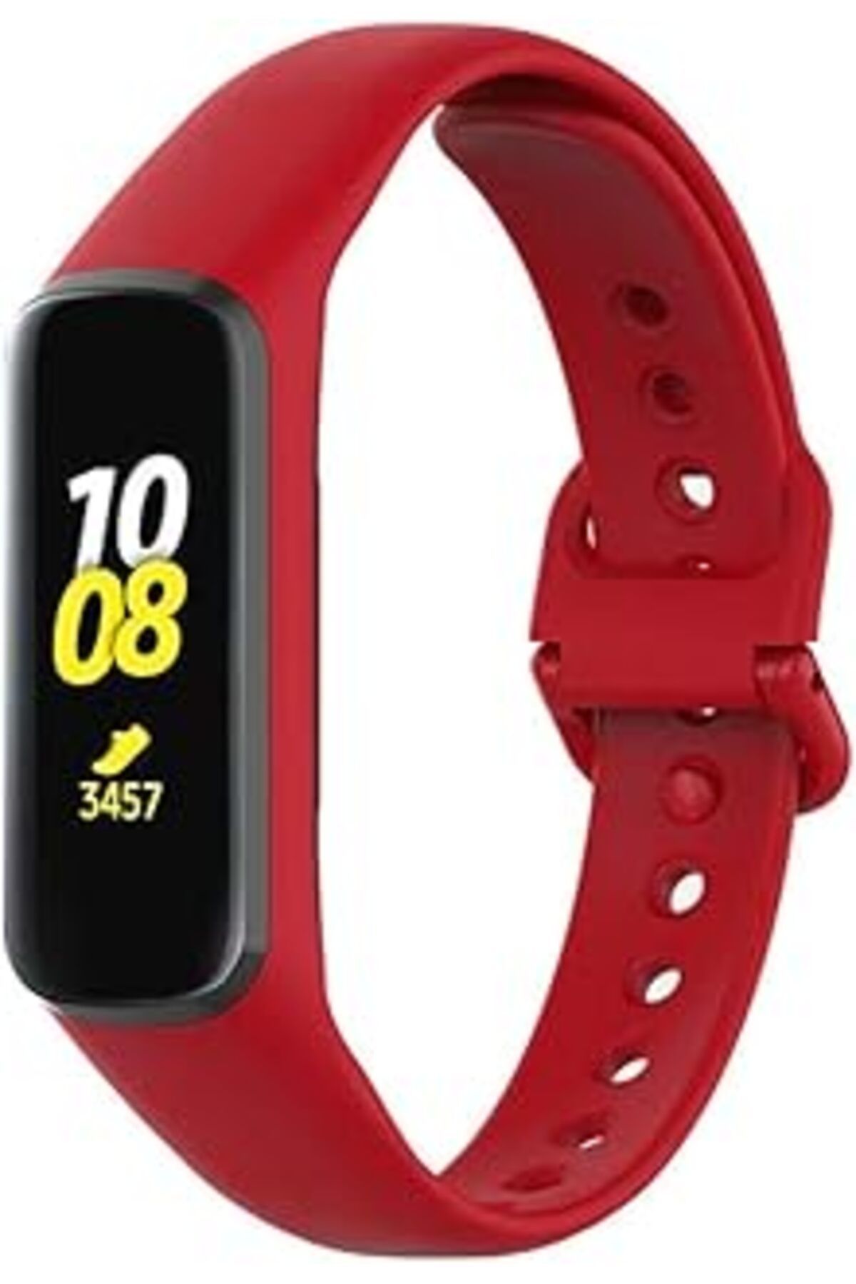 Mu Art Ahşap Galaxy Fit2 İle Uyumlu Bileklik Kayışı Bileğe Ayarlanabilen Esnek Ve Kirilmayan Silikon Yapi Sili