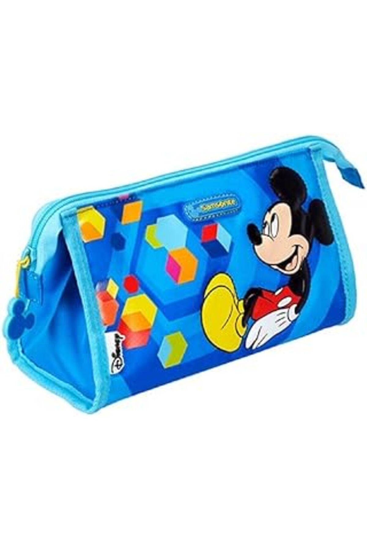 robotrend Samsonite Çocuk Tuvalet Çantası/Kalem Kutusu, Polyester, Mickey Mouse Baskılı, Mavi
