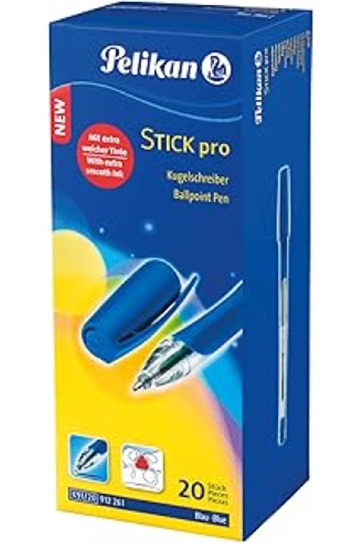 Mu Art Ahşap Pelikan Tükenmez Kalem Sürücü, Pro 1 Box, 20 Adet