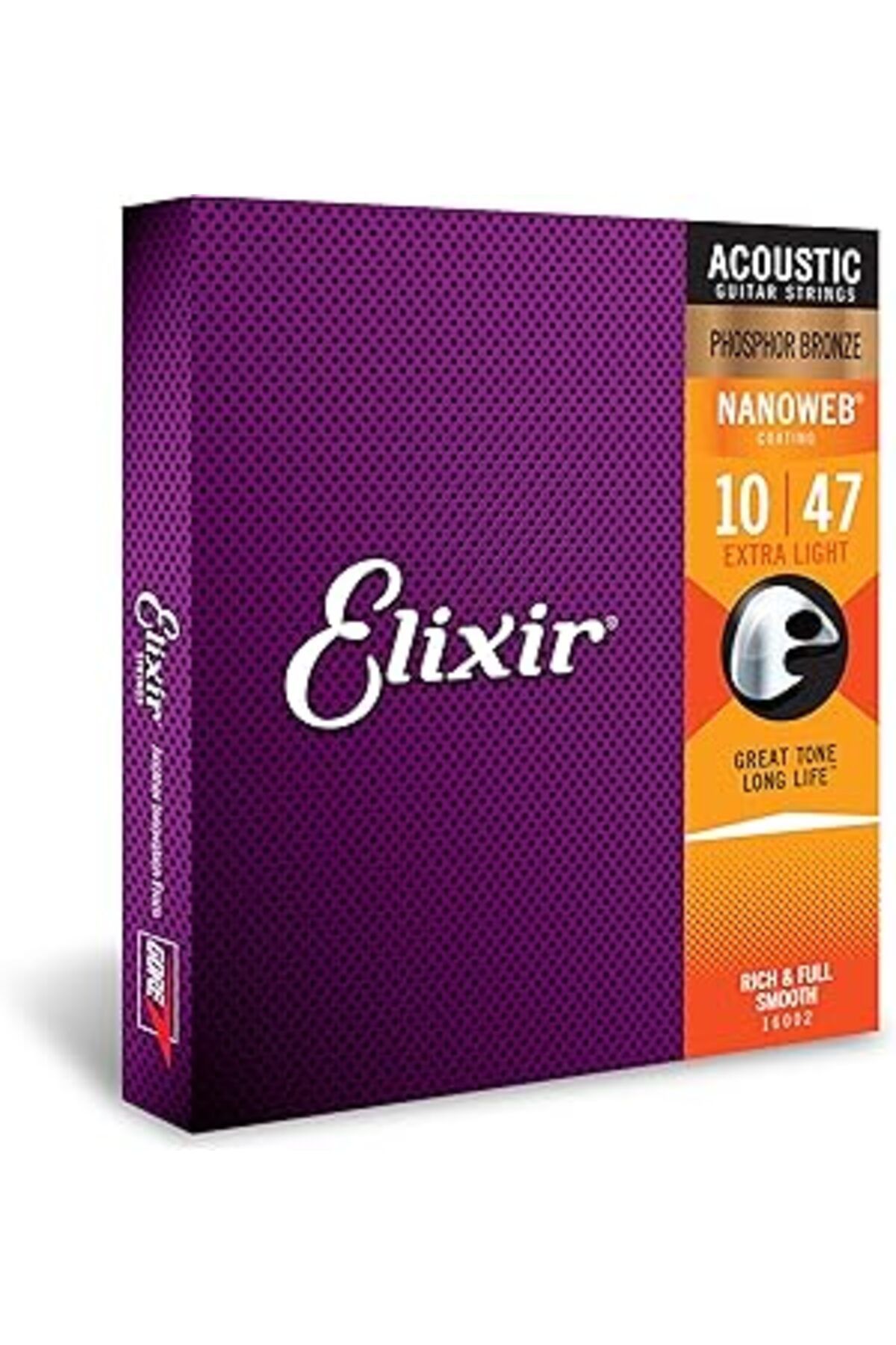 Pazarcan Elixir 16002 Nanoweb Phosphor Bronze Akustik Gitar Teli (10-47)