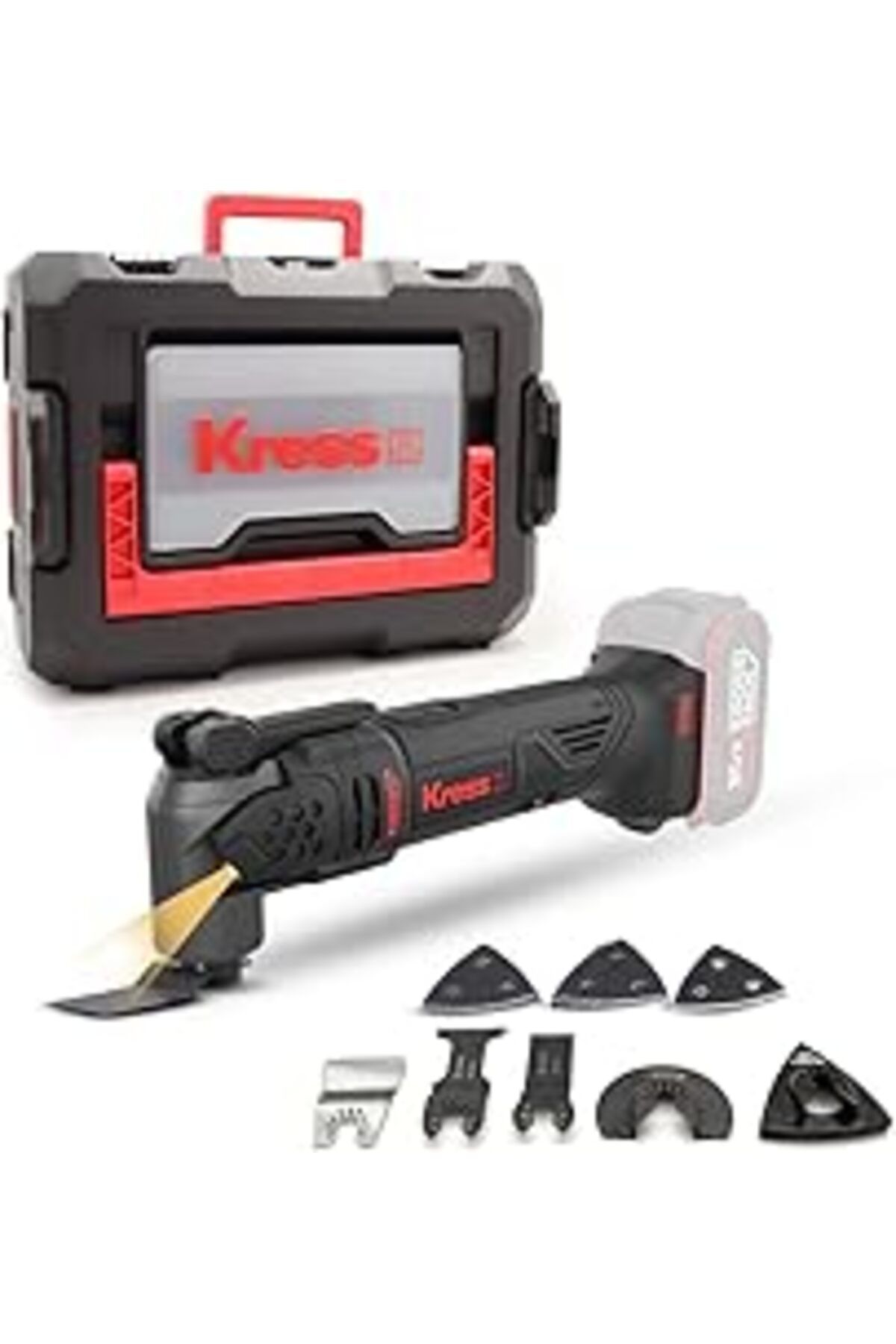Pazarcan Kress Kud12.91 20Volt Kömürsüz Profesyonel Çok Amaçlı Devir Ayarlı Kesme Raspalama Ve Zımpara + 24