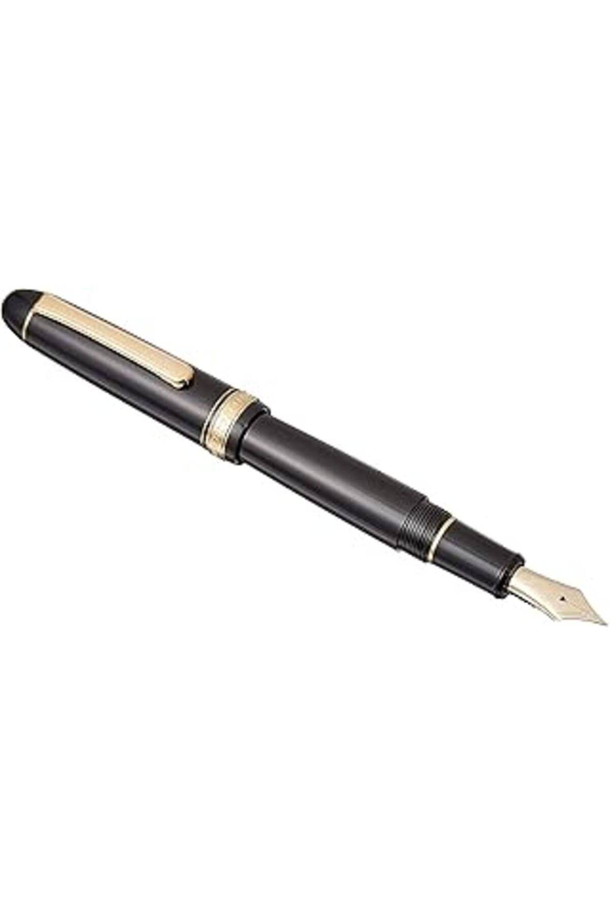 Mu Art プラチナ萬年筆 Plutinum Pnb13000#3776 Century Gold Trim 1 Black In Black C Dolma Kalem