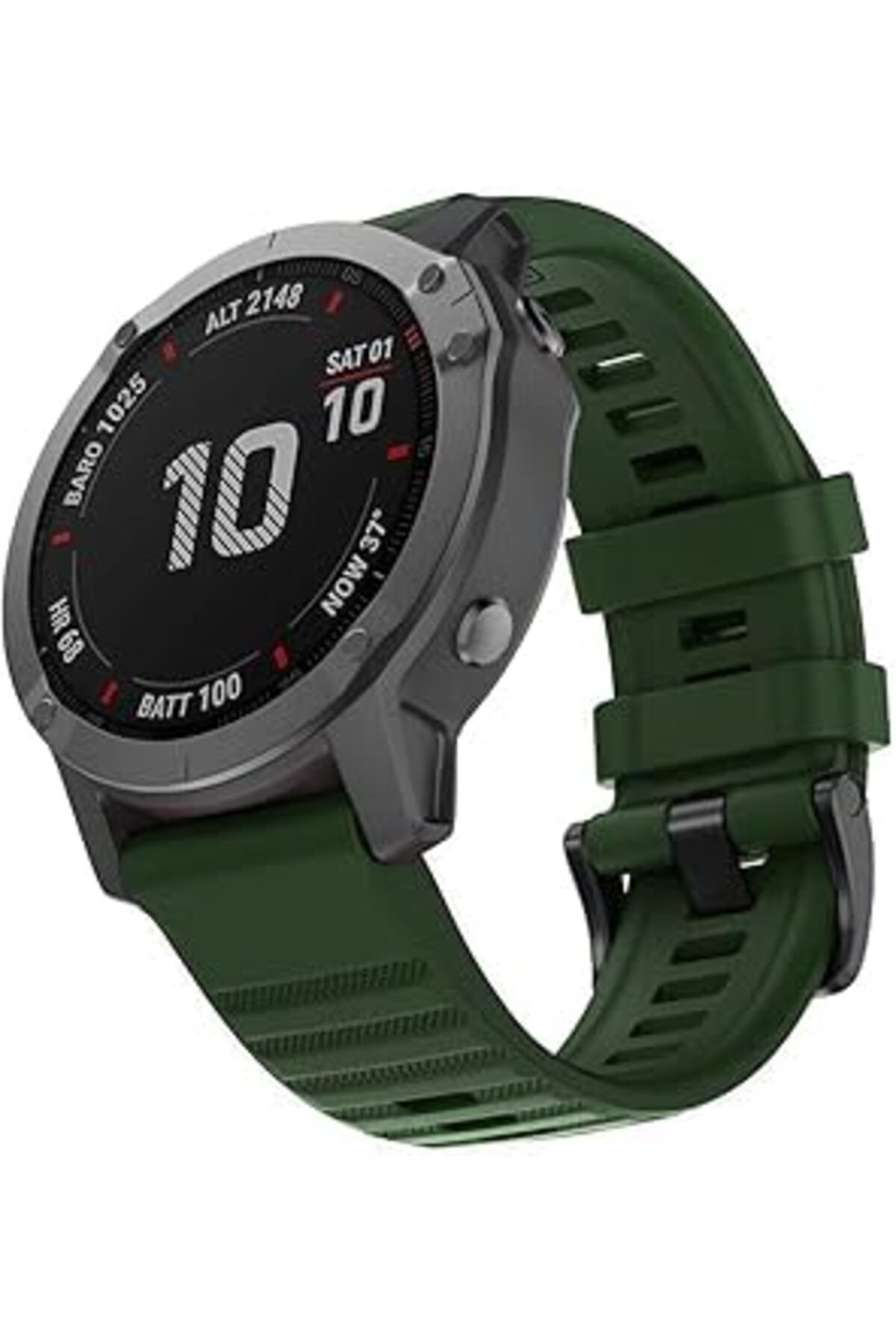 robotrend Microsonic Garmin Fenix 7X Için Kordon Quick Fit Strap Band Koyu Yeşil