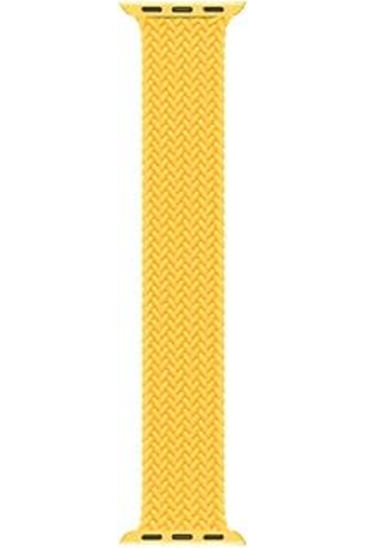 Mu Art Watch Series 4 44Mm Kordon, (Medium Size, 147Mm) Knitted Fabric Single Loop Sarı [Watch Series 4 40