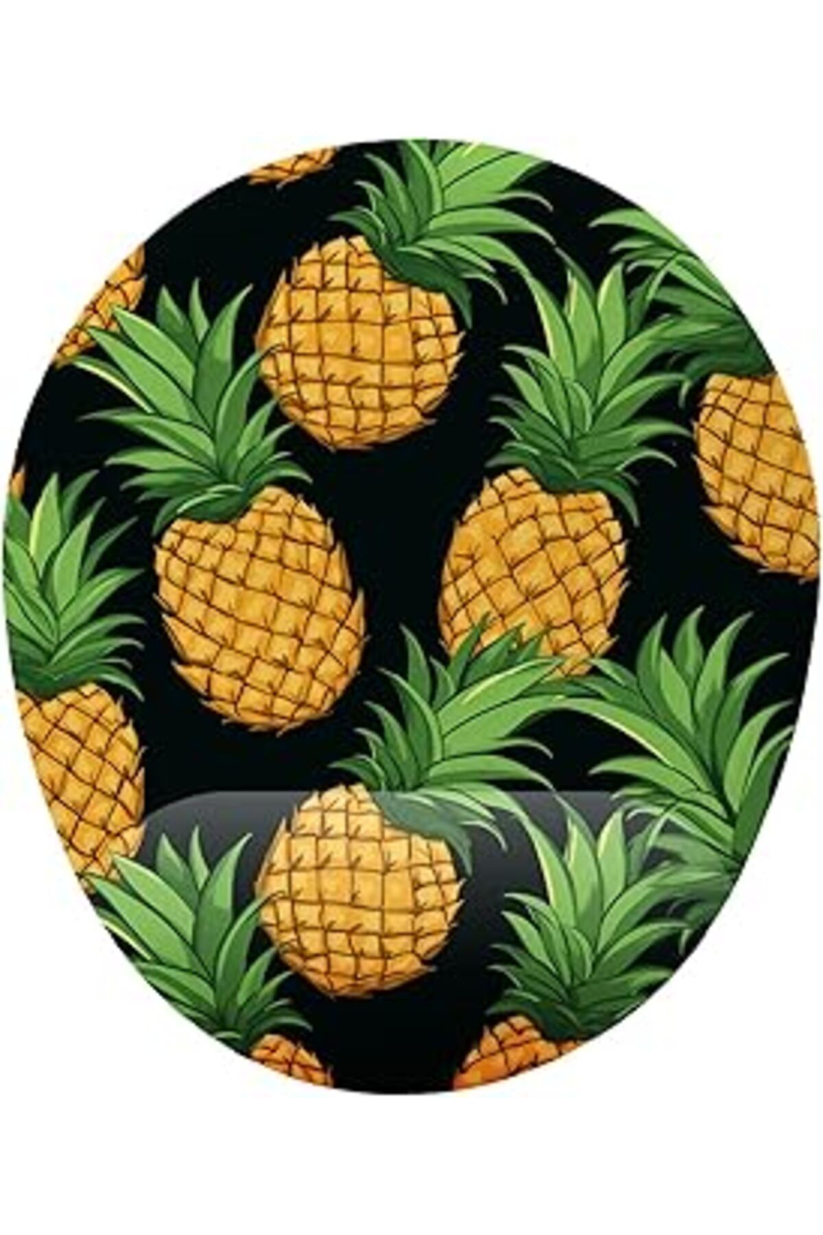 Mu Art Ahşap Iyi Fikirler Ananas Desenli Bilek Destekli Mouse Pad