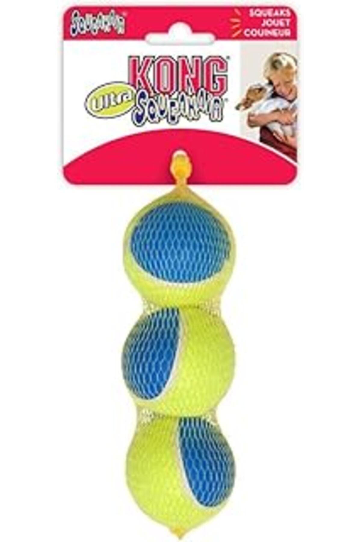 Mu Art Kong - Squeakair Ultra Toplar - Köpek Oyuncağı Premium Squeak Tenis Topları, Dişlere Karşı Nazik -