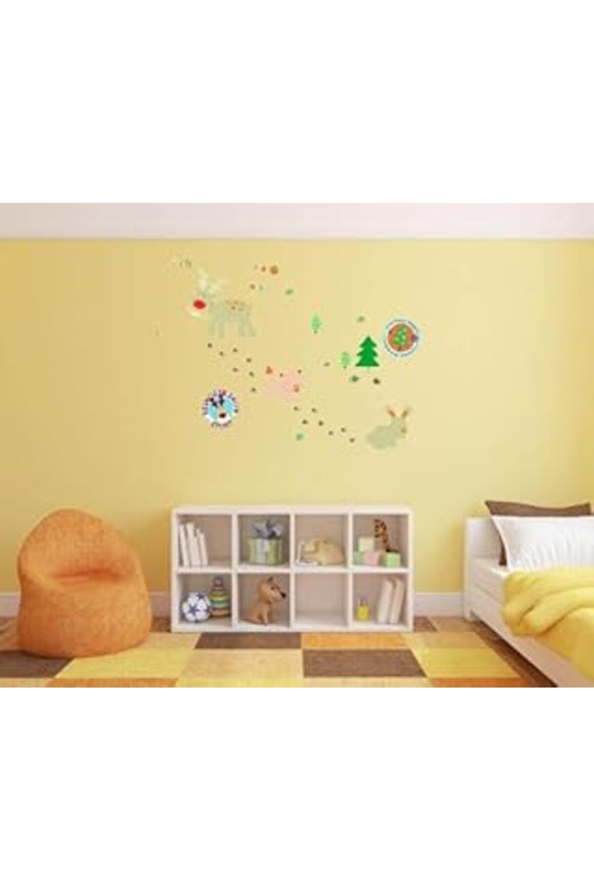 Pazarcan Bosphorus Homi Duvar Süsü (STİCKER) 2 Adet Ormanli Desenli Pvc 48x33x0,5cm