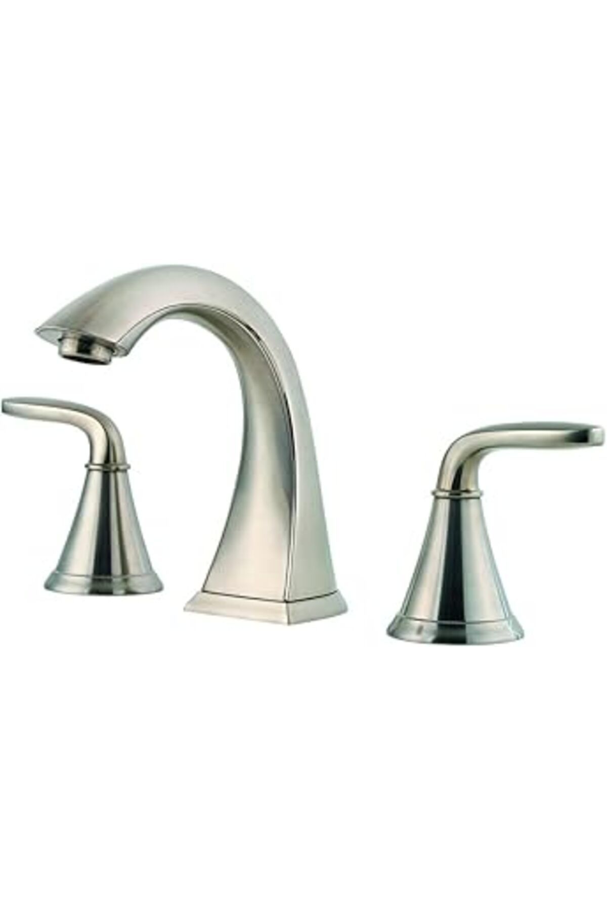 Pİ GLOBAL Pfister Pasadena Banyo Lavabo Bataryası, 20 Cm Yaygın, 2 Saplı, 3 Delikli, Fırçalanmış Nikel Kaplam