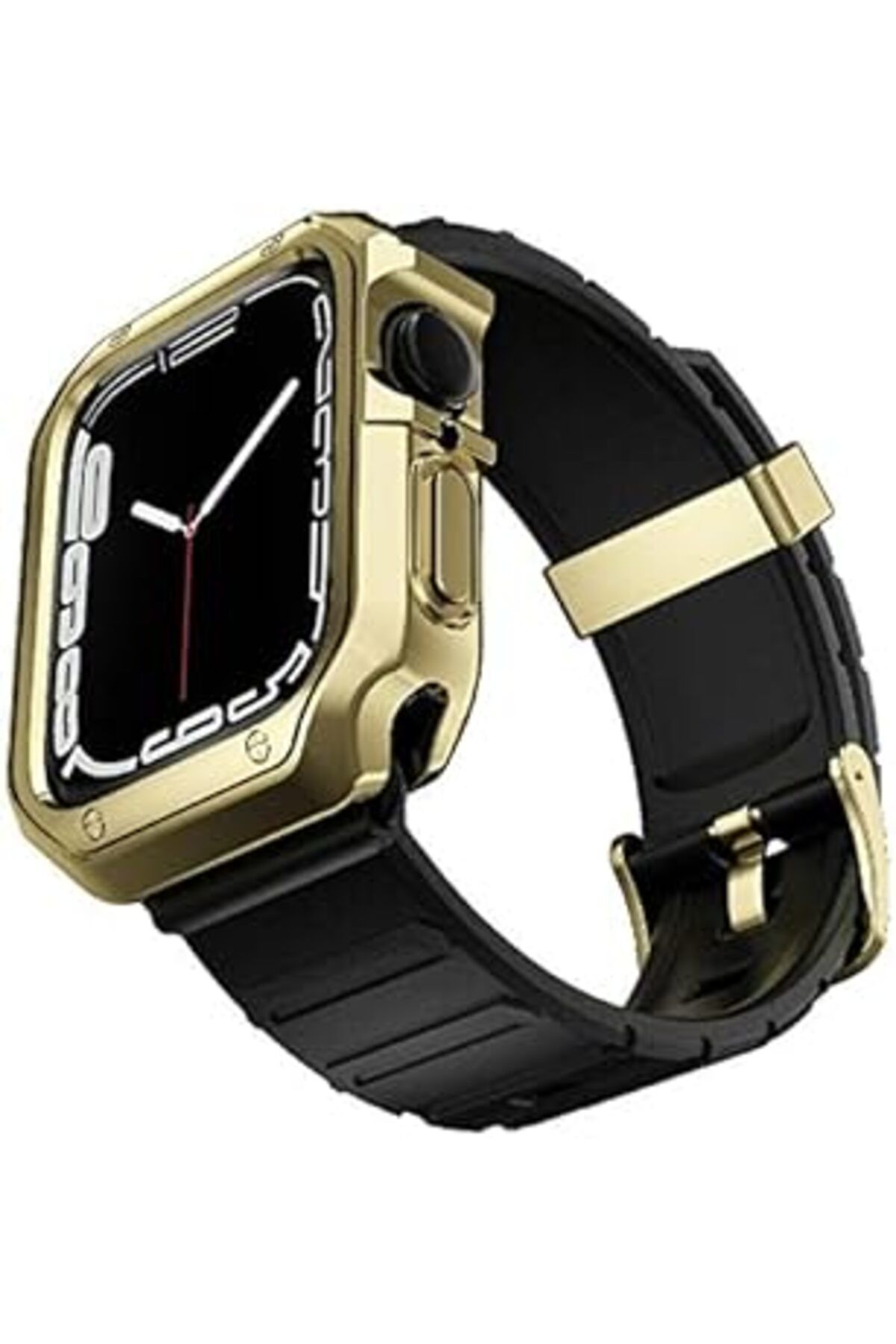 TBSProjects Microsonic Apple Watch 7 41Mm Kordon Fullbody Quadra Resist, Siyah Gold