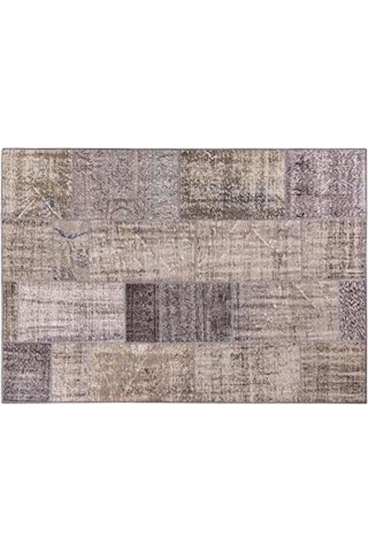 ebadi Concept Lima Gri El Dikişi Patchwork Halı 170X240