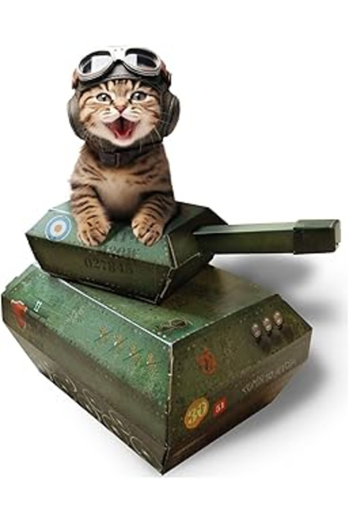 Pazarcan Suck Uk Kedi Oyun Evi | Yeni Karton Kedi Tankı | Kedi Oyuncağı Ve Aksesuar | Düz Paketlenmiş Ve Kol