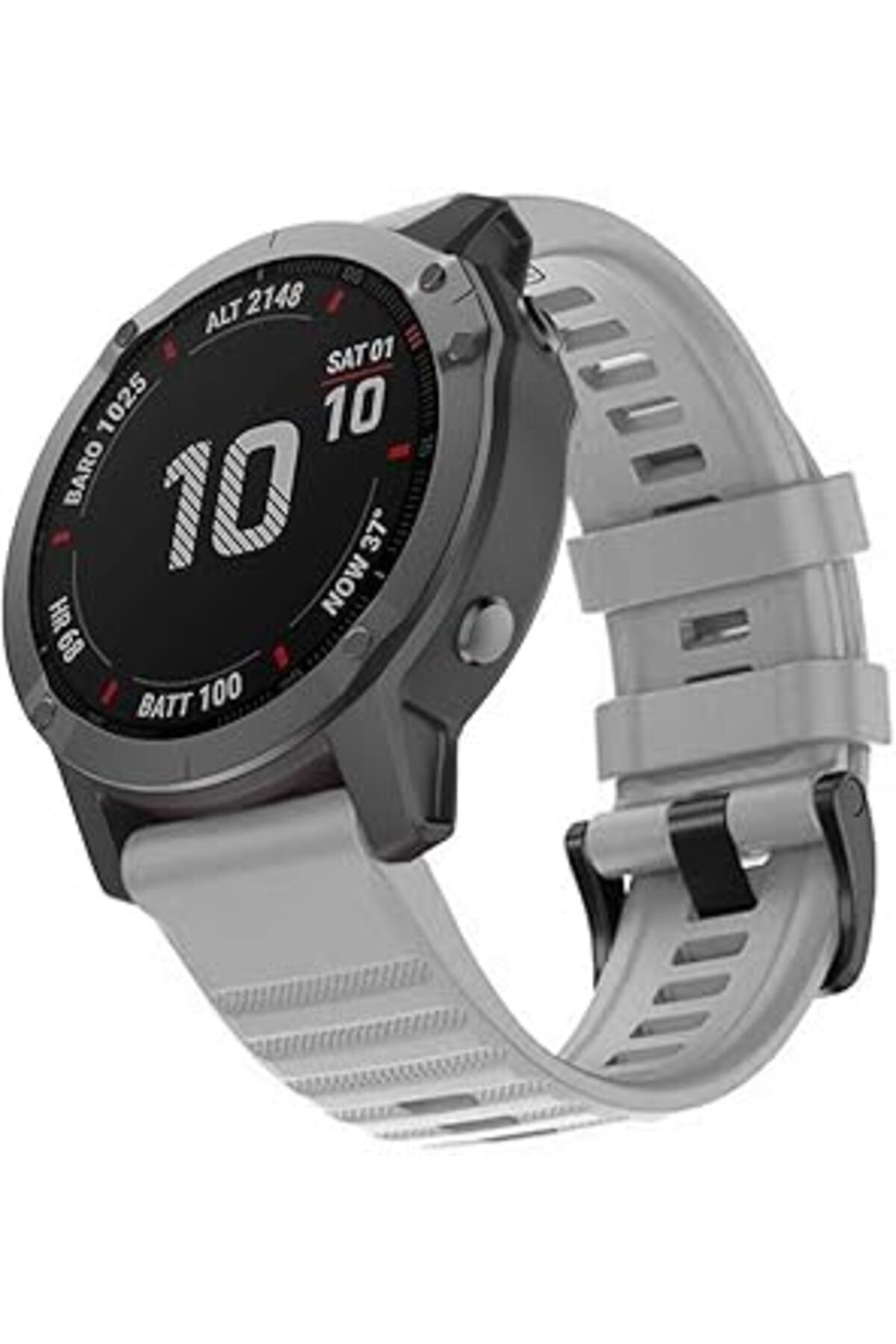 robotrend Microsonic Garmin Fenix 6 Için Kordon Quick Fit Strap Band Gri