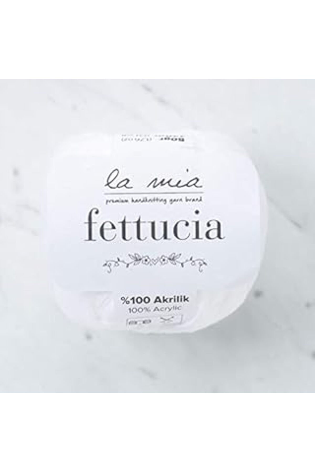 Mu Art La Mia 6 Yumak Fettucia,%100 Akrilik El Örgü İpi, Tek Yumağı 50 Gram / 120 Metre, Kalınlık: Orta, B