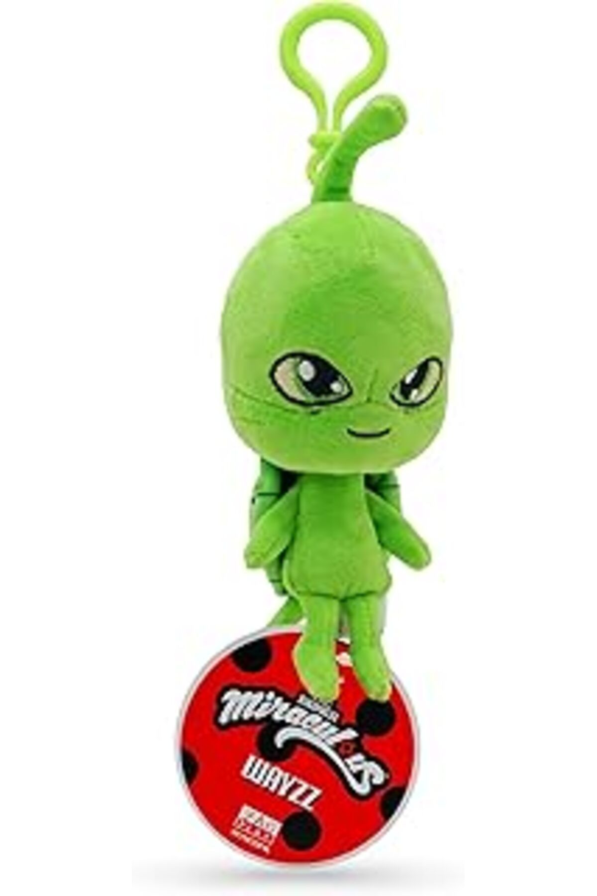 robotrend Miraculous Uğur Böceği - Kwami Lifesize Wayzz, Çocuklar Için 5 Inç Kaplumbağa Peluş Klipsli Oyuncak