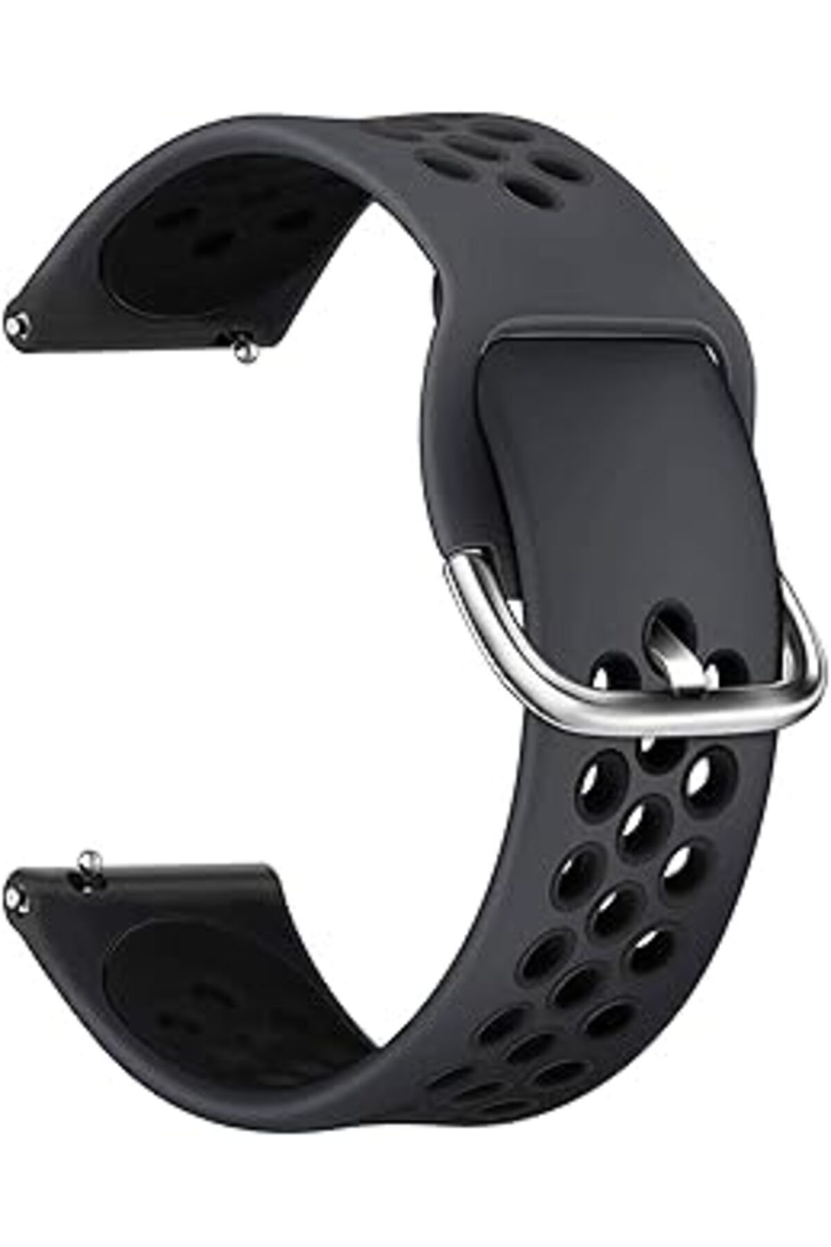 Mu Art Microsonic Huawei Watch Gt3 46Mm Için Kordon Rainbow Sport Band Siyah