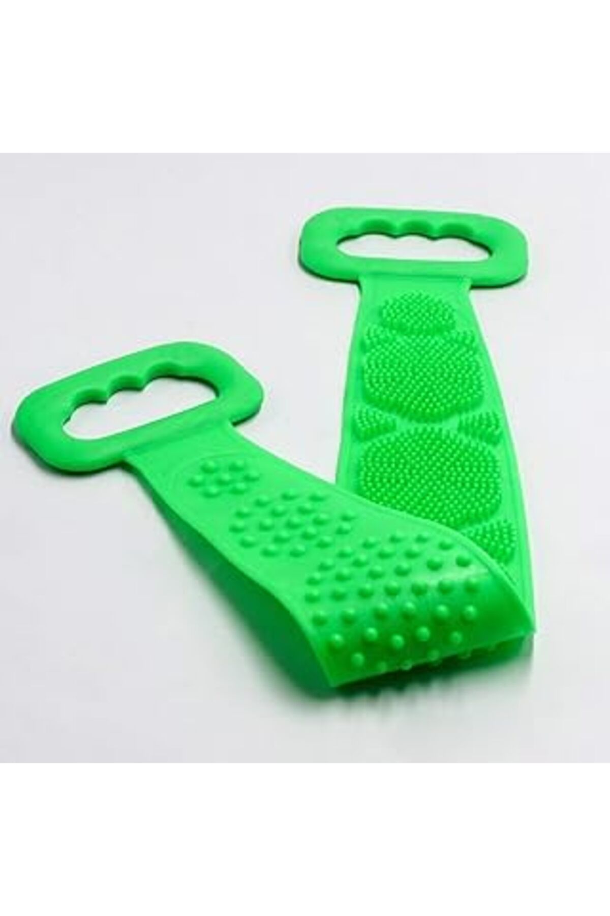 Mu Art Ecoform Çift Taraflı Silikon Banyo Sırt Kesesi Duş Lifi Tükenmez Lif Yeşil 60 Cm