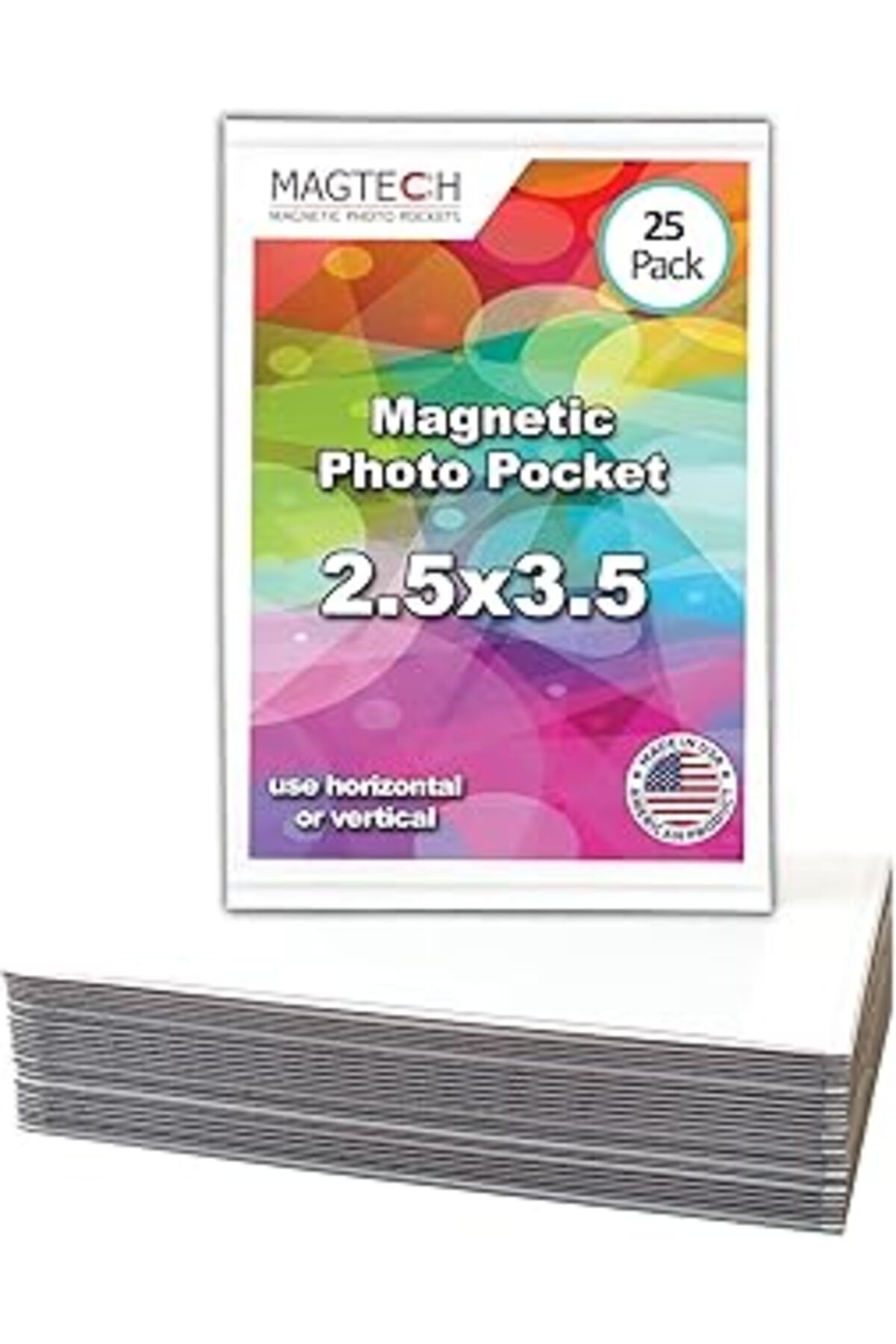 robotrend Mag-Tech Magtech Magnetischer Bilderrahmen Für Fotos À 10 X 15 Cm, Weiß, 25 Stück 2.5 X 3.5 Weiß