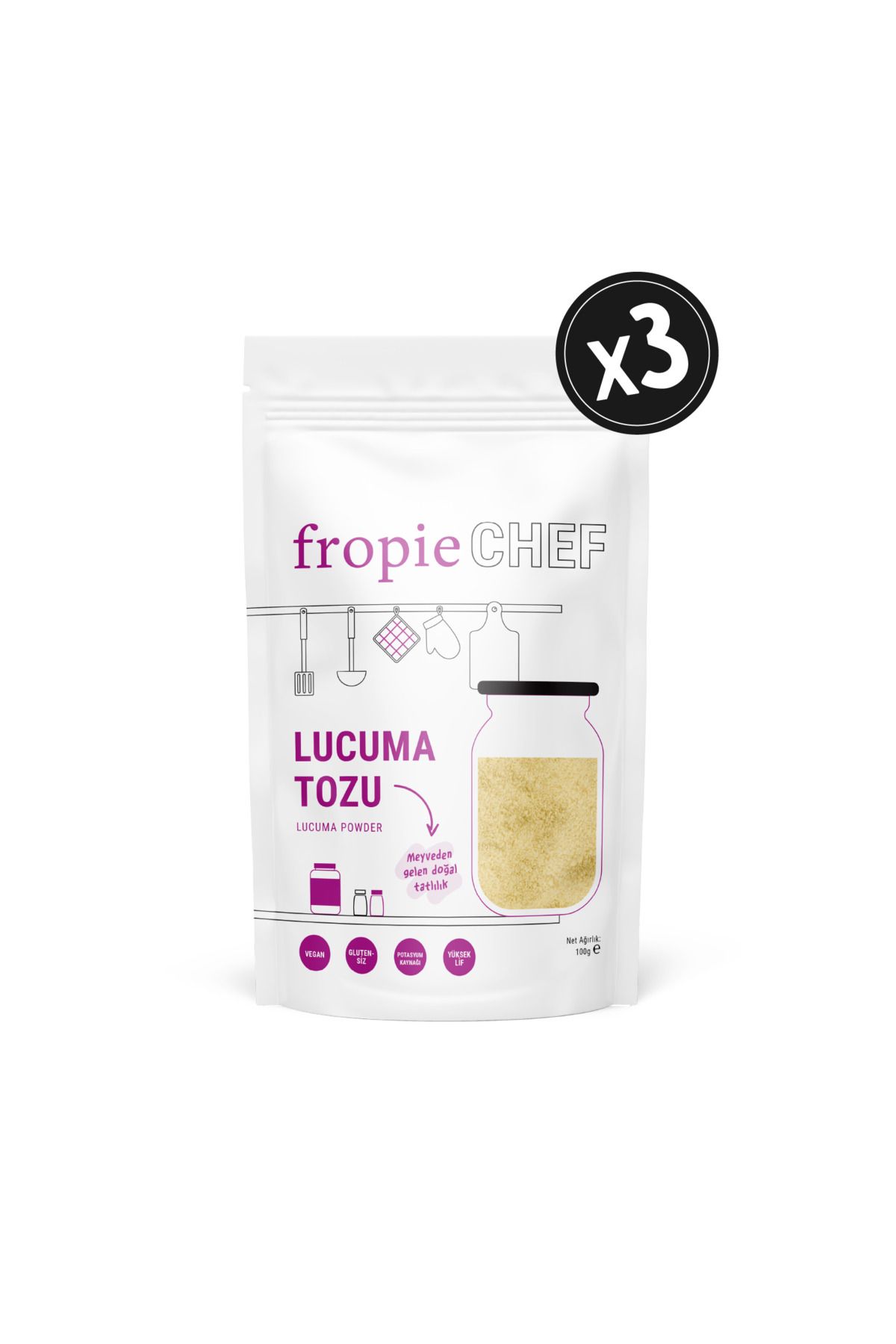 FROPİE Fropie Chef Lucuma Tozu 100 gr x3