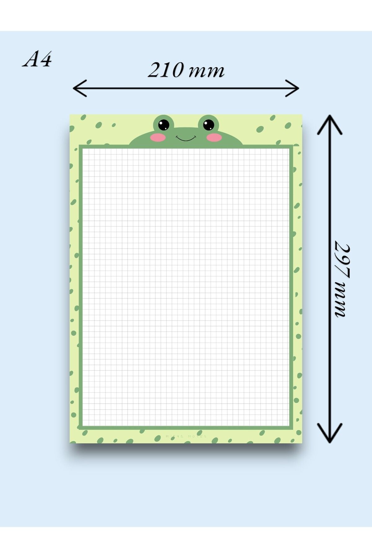 Mirya Notes-A4 Frog Patterned Memo Pad - Notepad 2